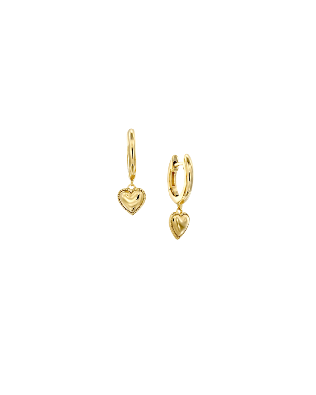 Heart Pendant Huggies- 925 Sterling Silver Earrings magal-dev 
