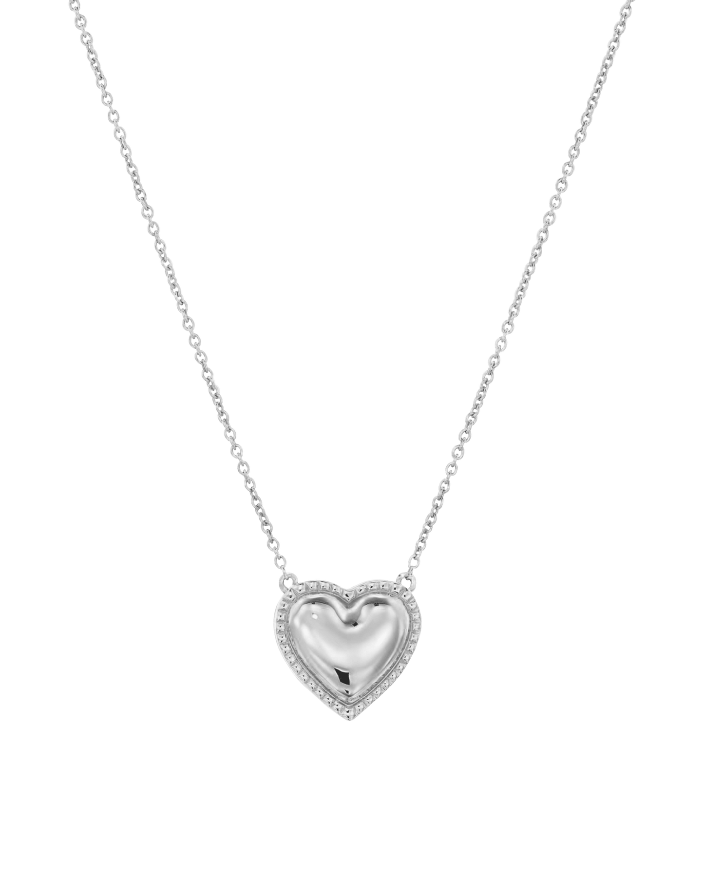 Heart Pendant Necklace - 925 Sterling Silver Necklaces magal-dev 16" (Most Popular) 