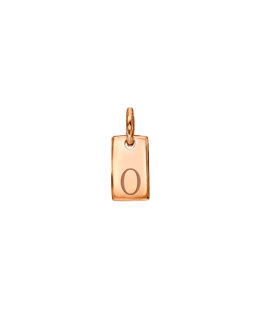 Mini Dog Tag Charm - 18K Rose Vermeil Charm magal-dev 