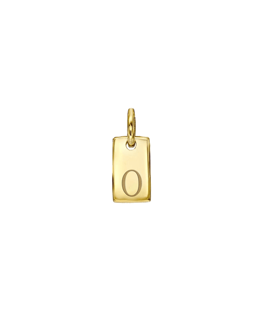 Mini Dog Tag Charm - 18K Gold Vermeil Charm magal-dev 