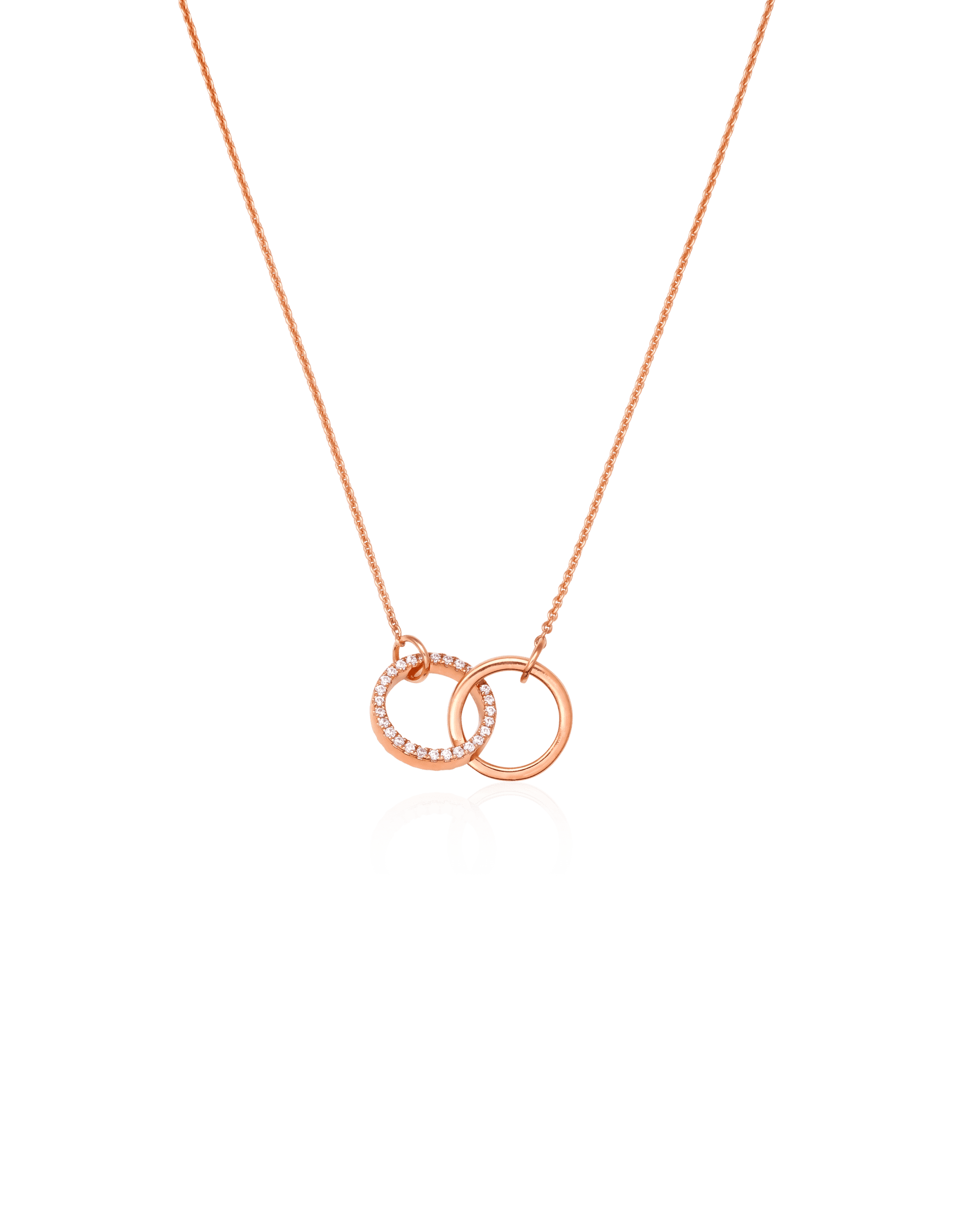 Interlocking Necklace - 18K Rose Vermeil Necklaces magal-dev Small 14"- 16" 