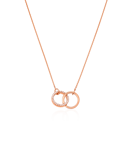 Interlocking Necklace - 18K Rose Vermeil Necklaces magal-dev Small 14"- 16" 