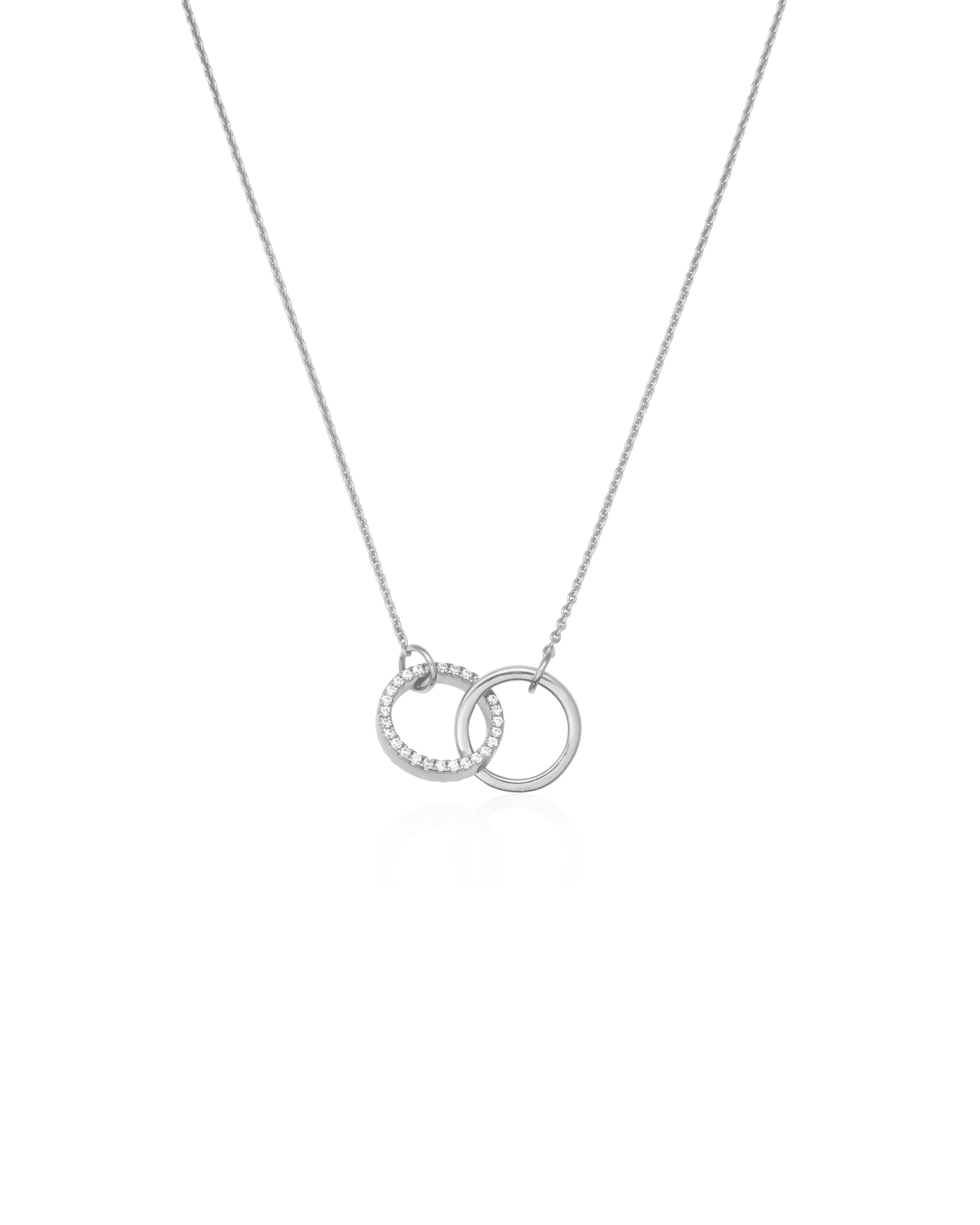 Interlocking Necklace - 925 Sterling Silver Necklaces magal-dev Small 14"- 16" 
