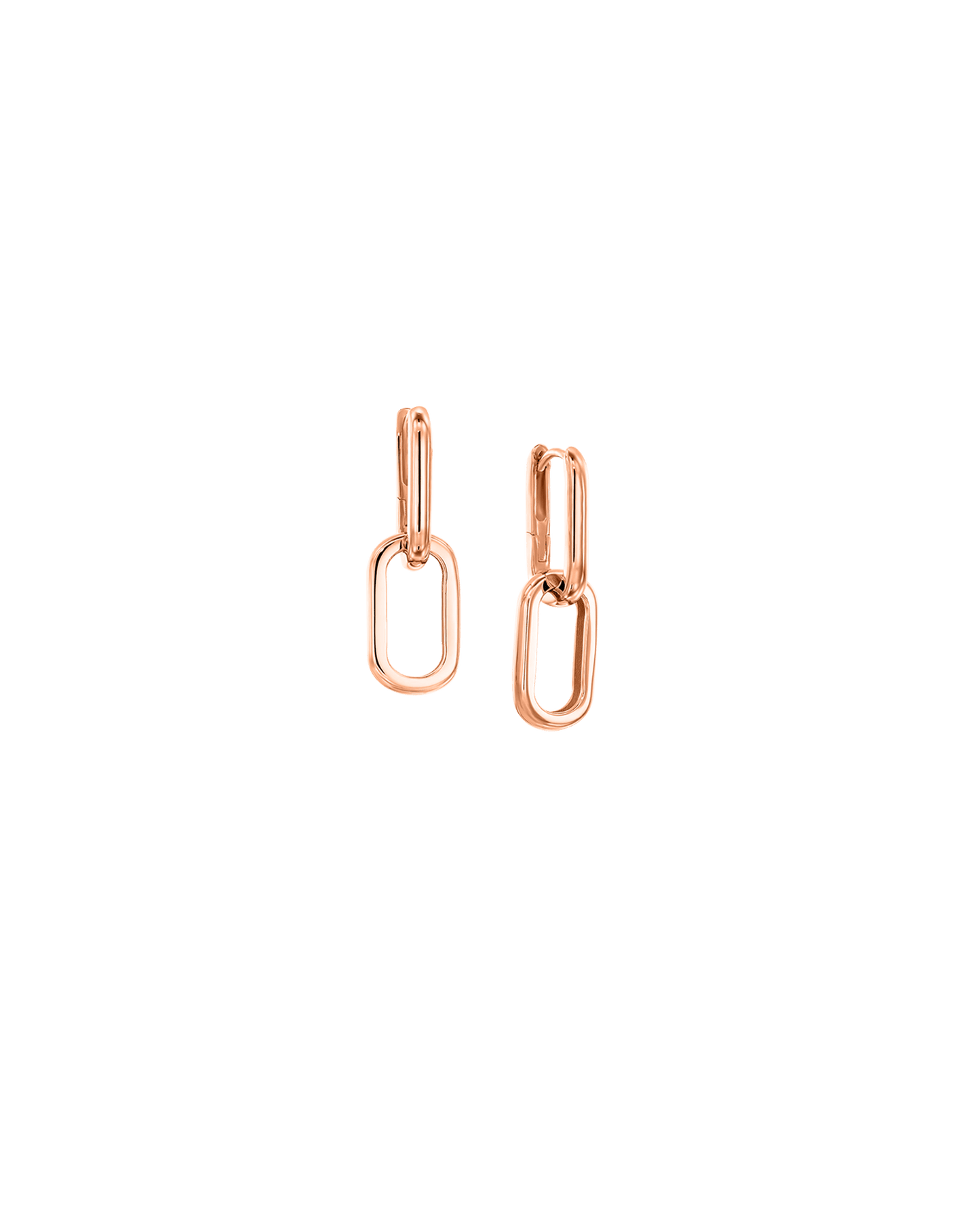 Link Drop Earrings - 18K Rose Vermeil Earrings magal-dev 