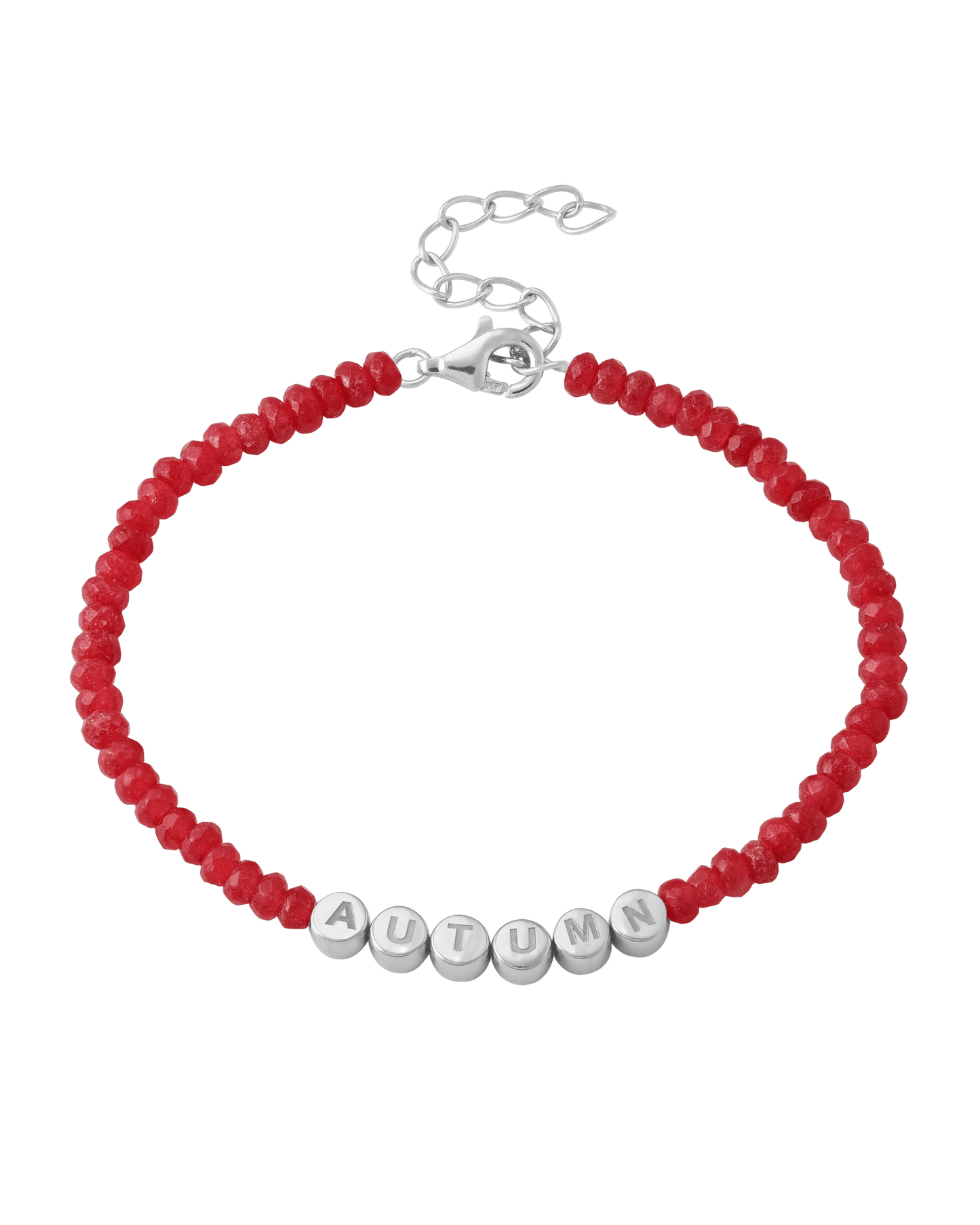 Metro Bracelet - 925 Sterling Silver Bracelets magal-dev Red agate 1 