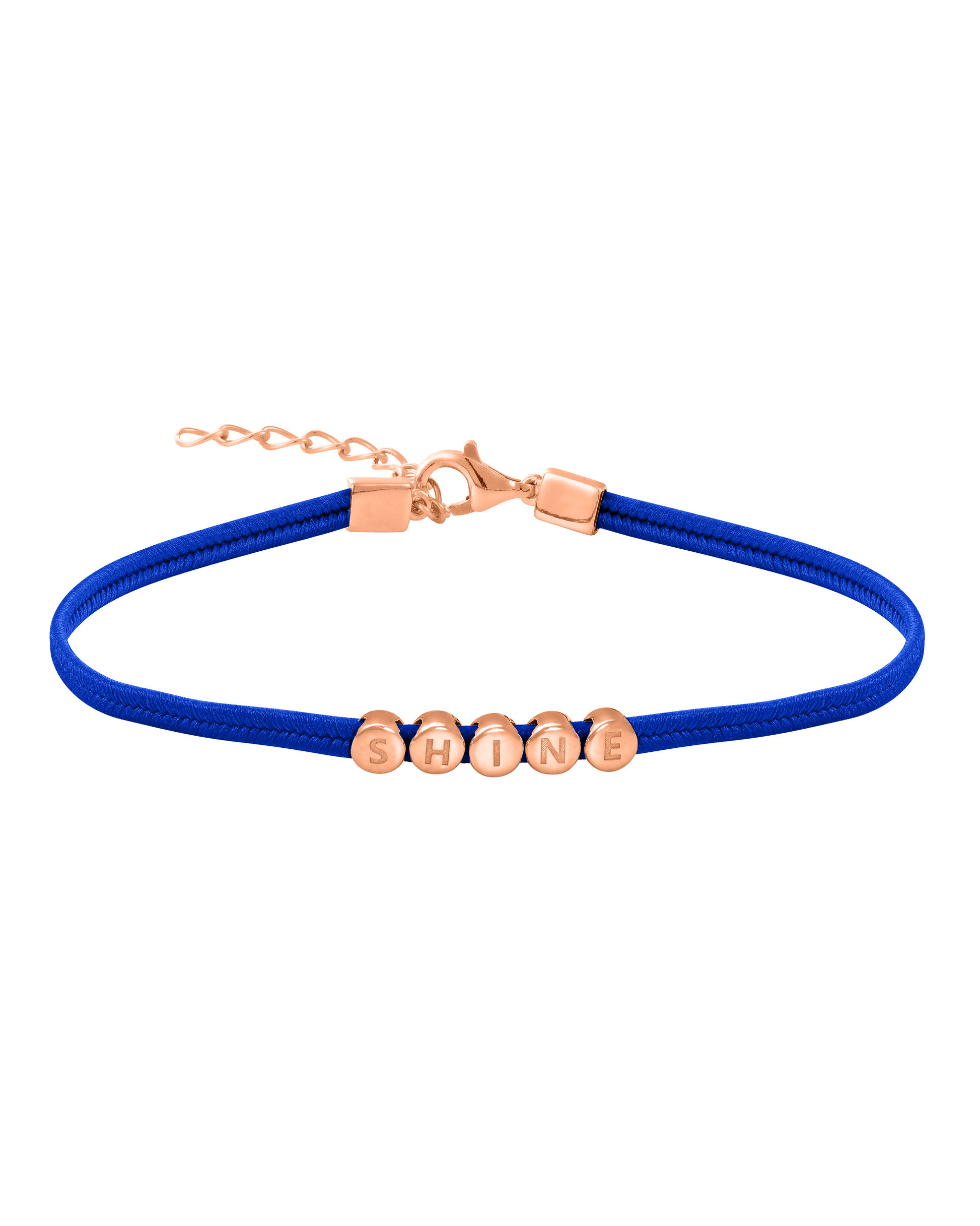 Metro Cord Bracelet - 18K Rose Vermeil Bracelets magal-dev Blue 1 
