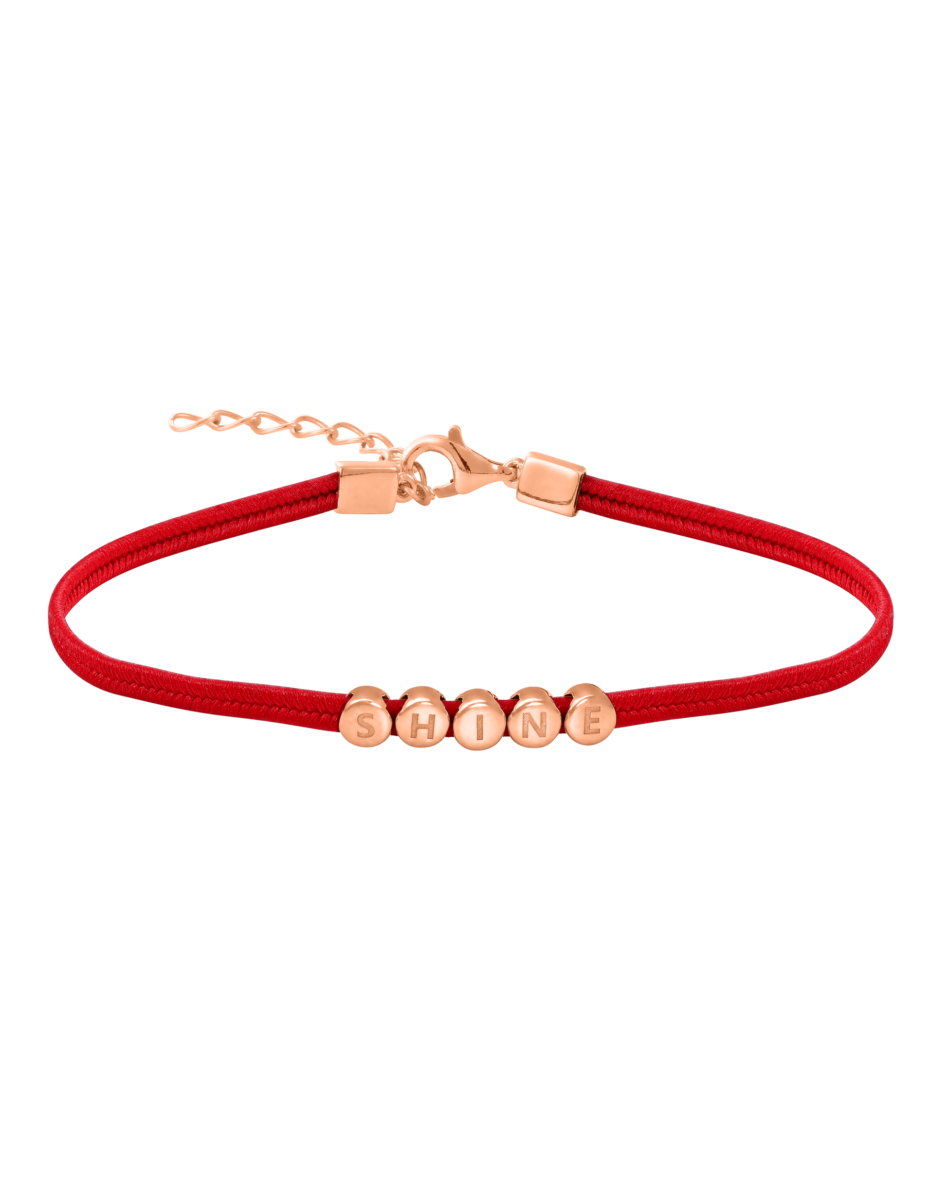 Metro Cord Bracelet - 18K Rose Vermeil Bracelets magal-dev Red 1 