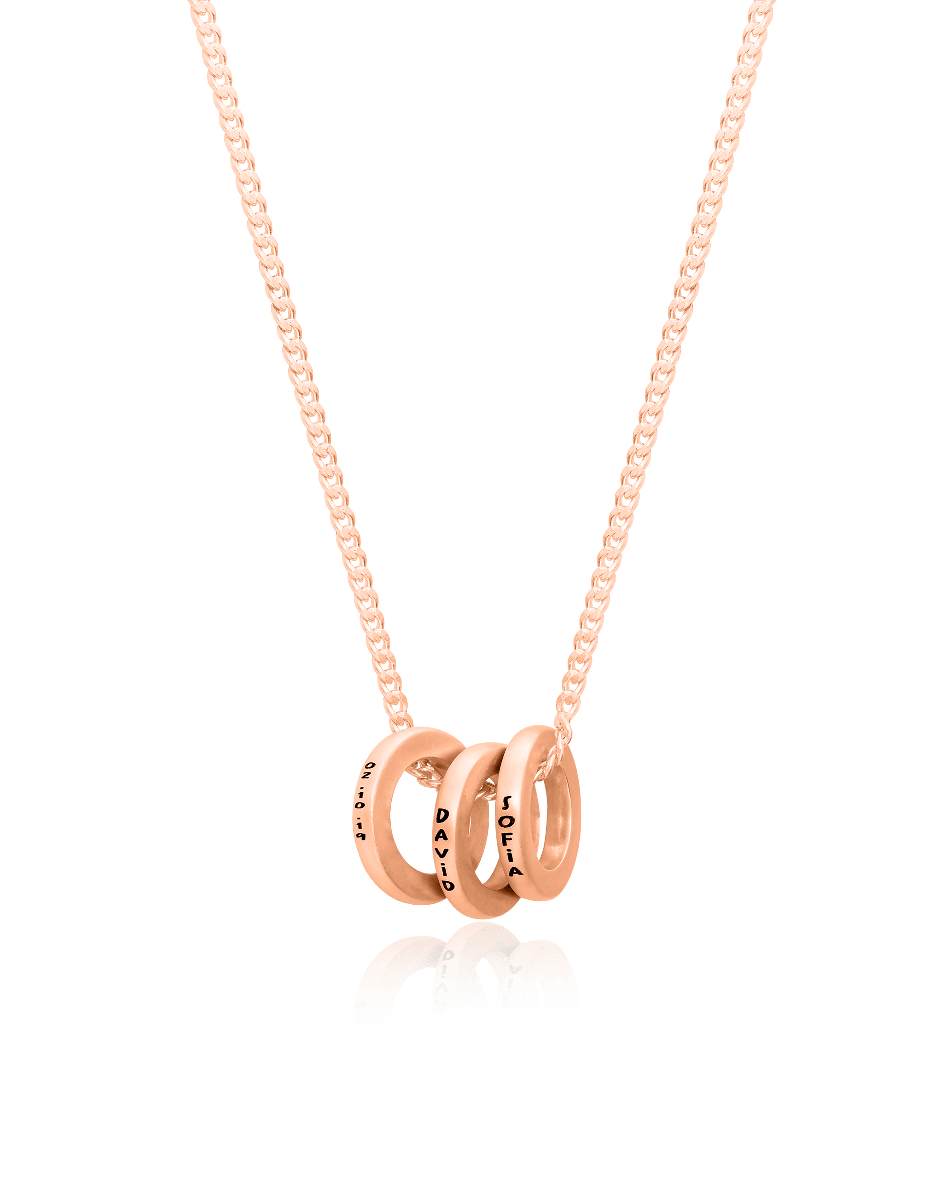 Men Circle of Life Necklace - 18K Rose Vermeil Necklaces magal-dev 1 Ring Matte 20”