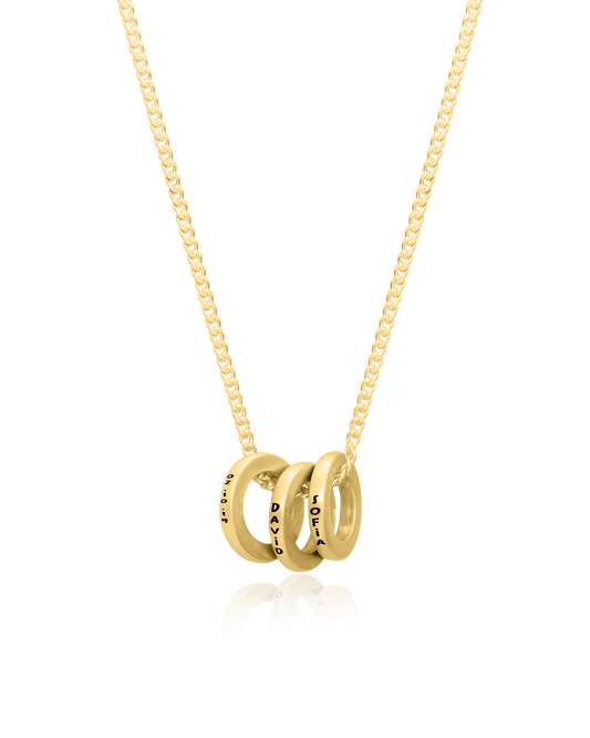 Men Circle of Life Necklace - 18K Gold Vermeil Necklaces magal-dev 1 Ring Matte 20”