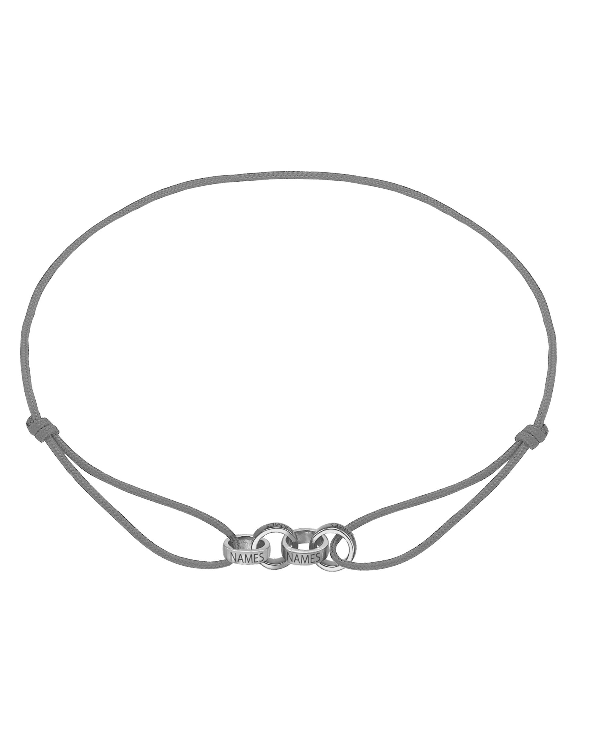 Men's Forever Engravable Link(s) Bracelet - 14K White Gold Bracelets magal-dev Grey 4 Links 