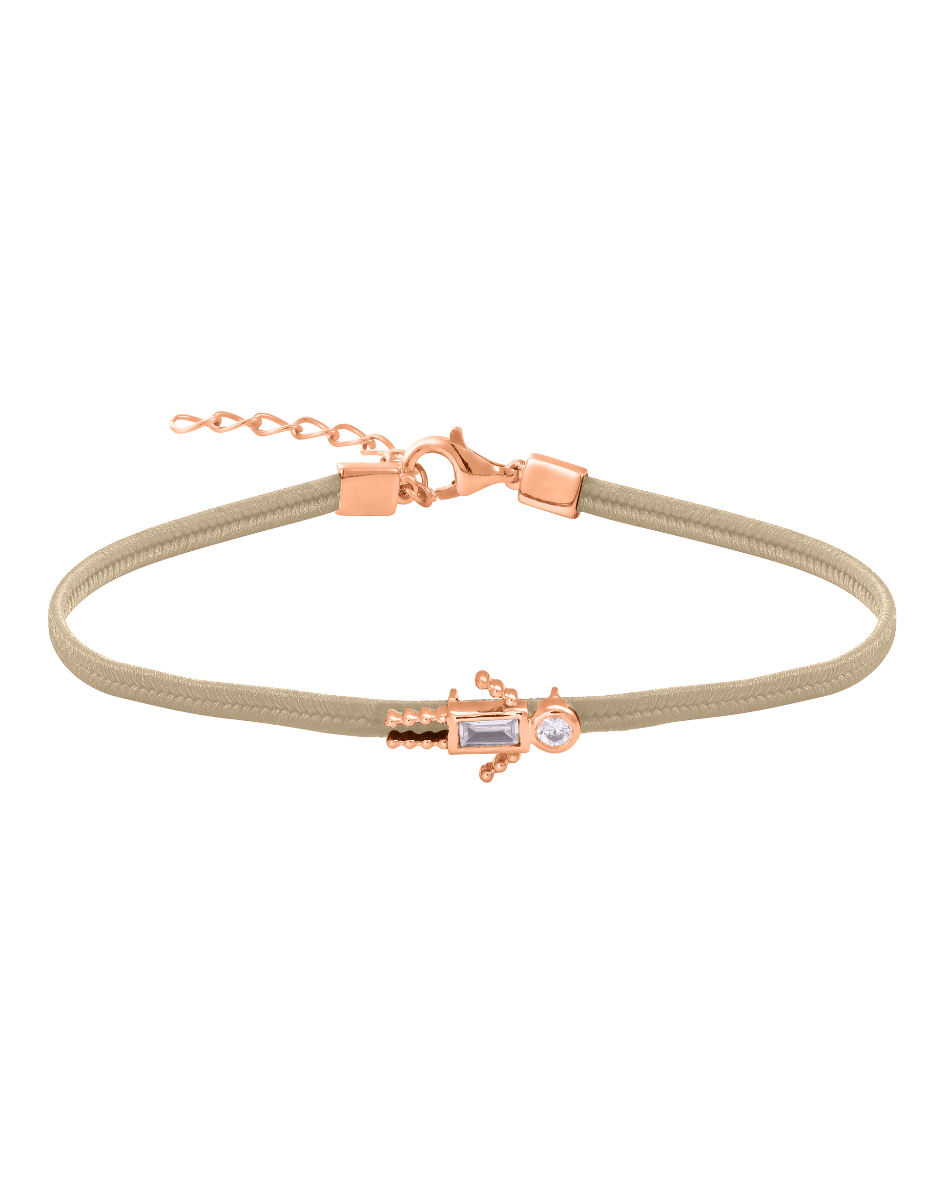 Mini Me Cord Bracelet - 18K Rose Vermeil Bracelets magal-dev Sand 1 6"+1.5" extender