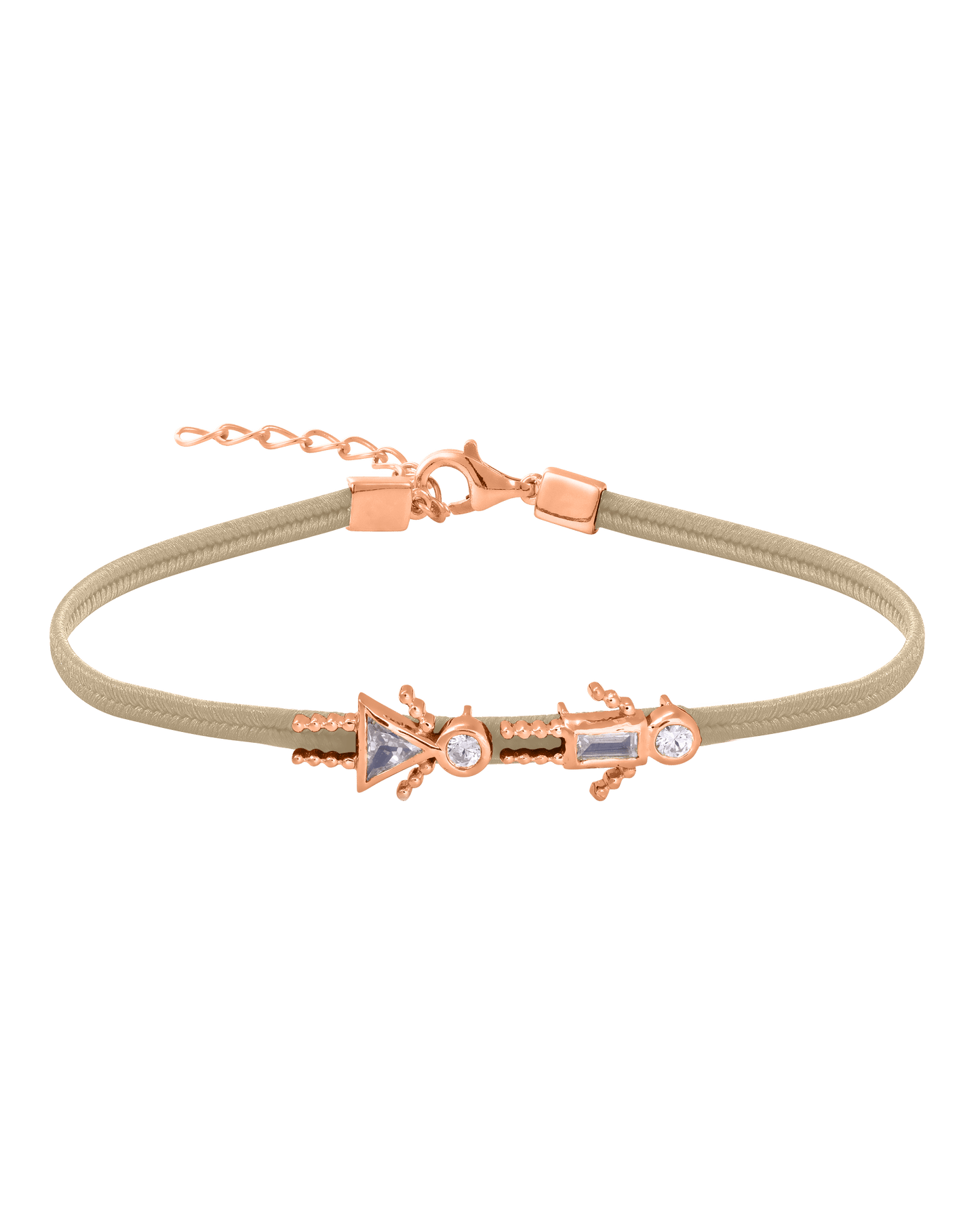 Mini Me Cord Bracelet - 18K Rose Vermeil Bracelets magal-dev Sand 2 6"+1.5" extender