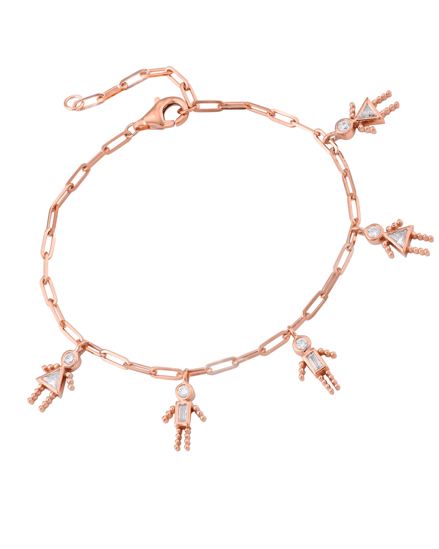 Mini Me Links Bracelet - 18K Rose Vermeil Bracelets magal-dev 1 6”+1” extender 