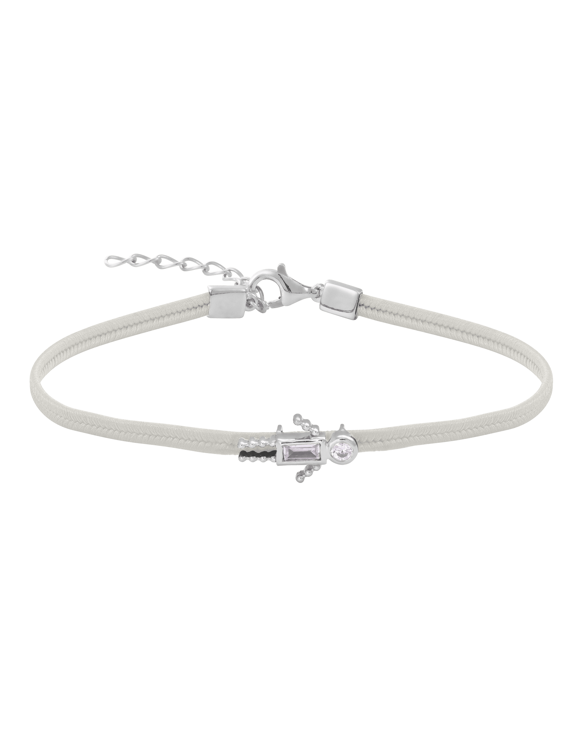 Mini Me Cord Bracelet - 925 Sterling Silver Bracelets magal-dev Cream 1 6"+1.5" extender