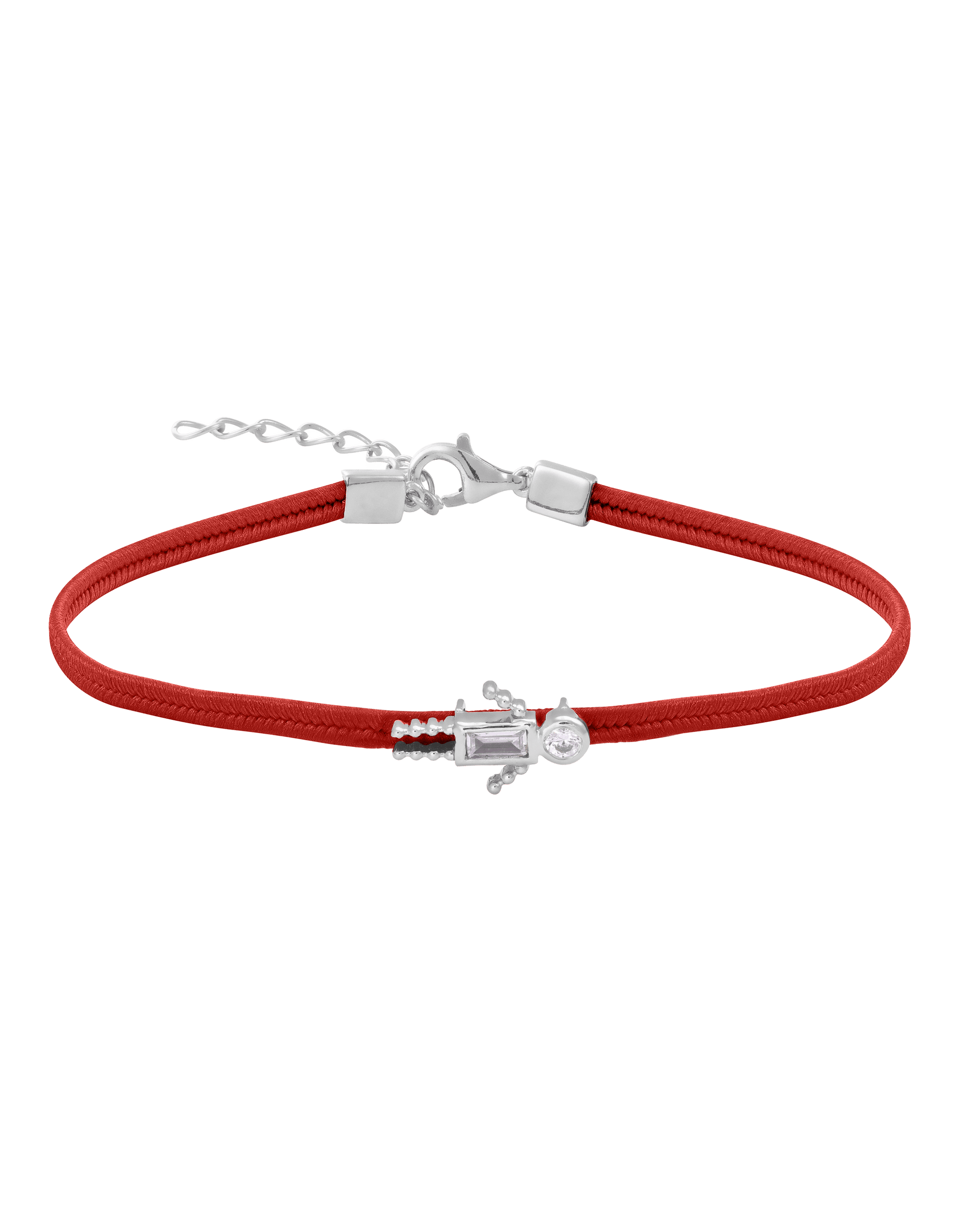 Mini Me Cord Bracelet - 925 Sterling Silver Bracelets magal-dev Red 1 6"+1.5" extender