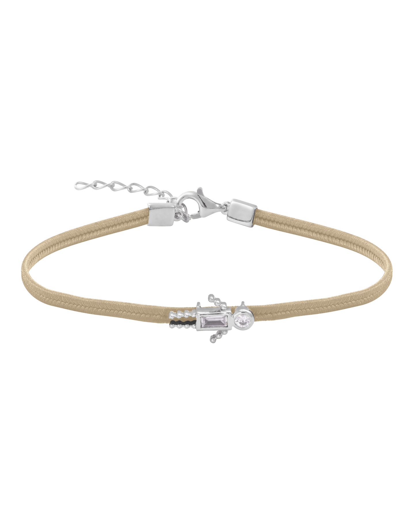 Mini Me Cord Bracelet - 925 Sterling Silver Bracelets magal-dev Sand 1 6"+1.5" extender