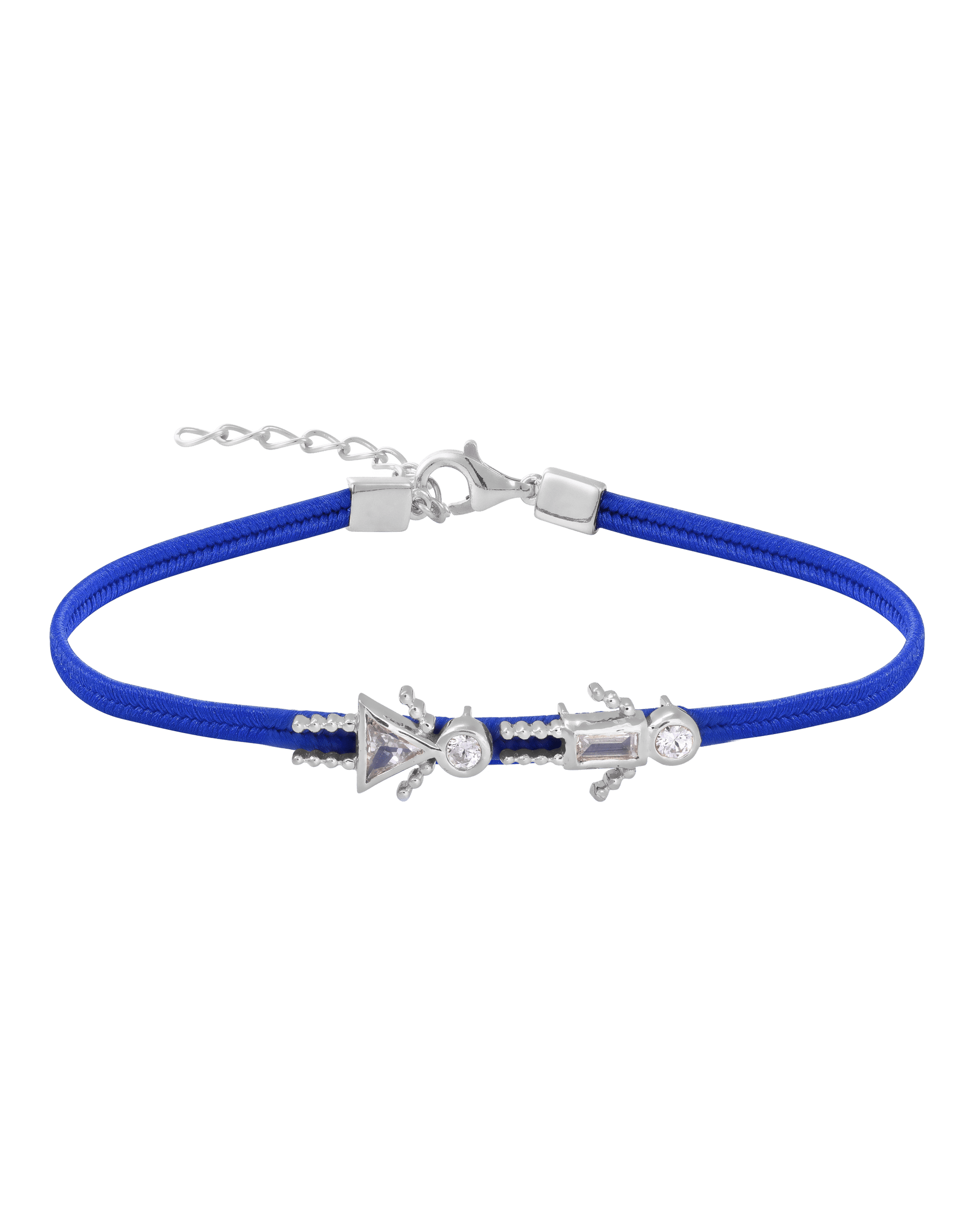 Mini Me Cord Bracelet - 925 Sterling Silver Bracelets magal-dev Blue 2 6"+1.5" extender
