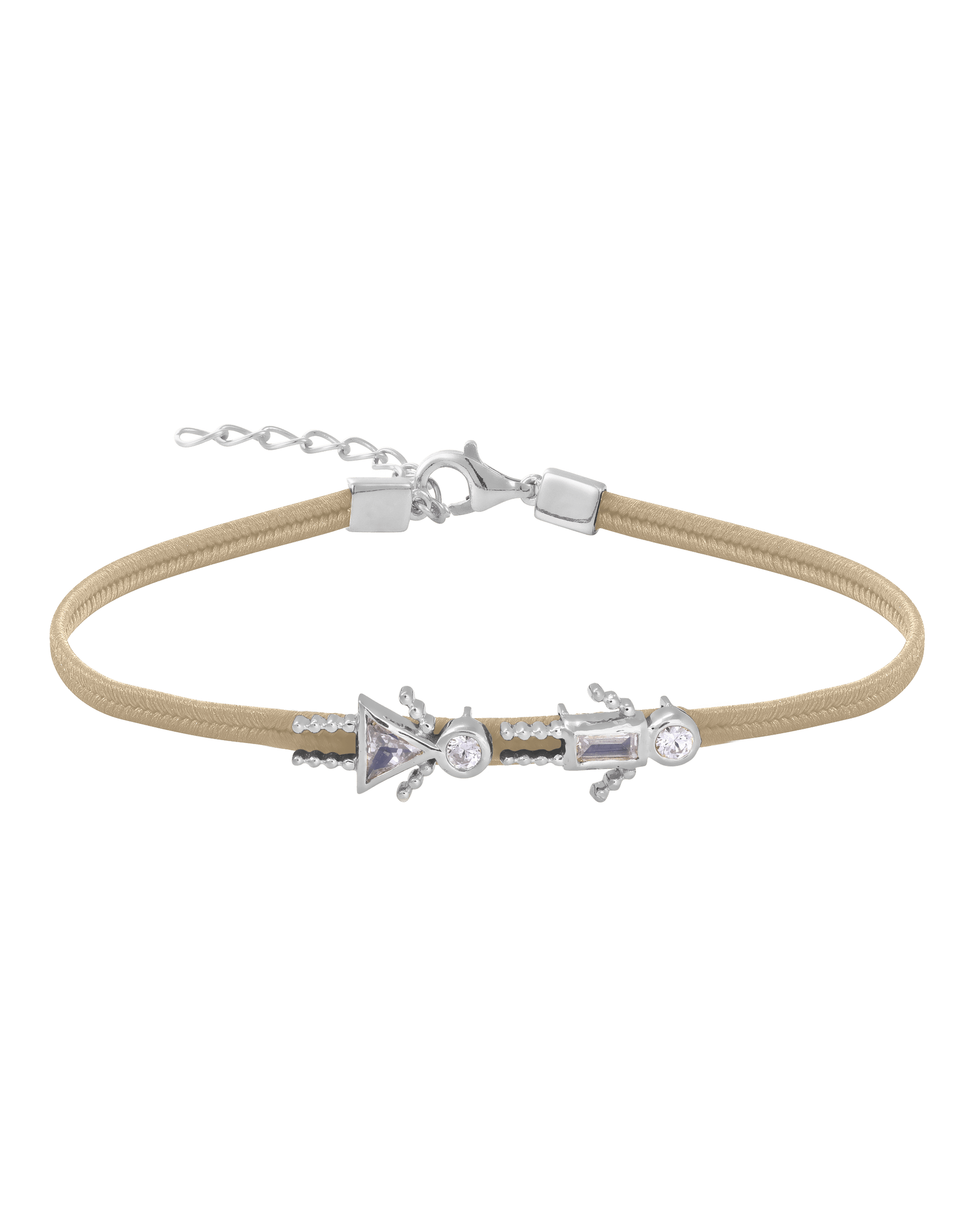 Mini Me Cord Bracelet - 925 Sterling Silver Bracelets magal-dev Sand 2 6"+1.5" extender
