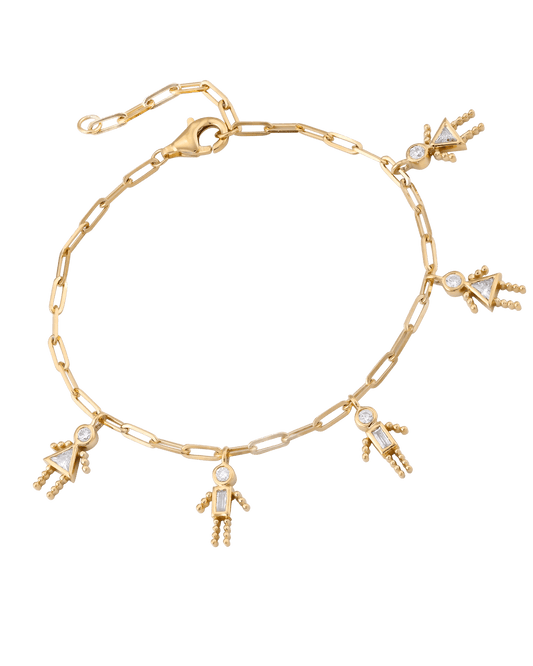 Mini Me Links Bracelet - 18K Gold Vermeil Bracelets magal-dev 1 6”+1” extender 