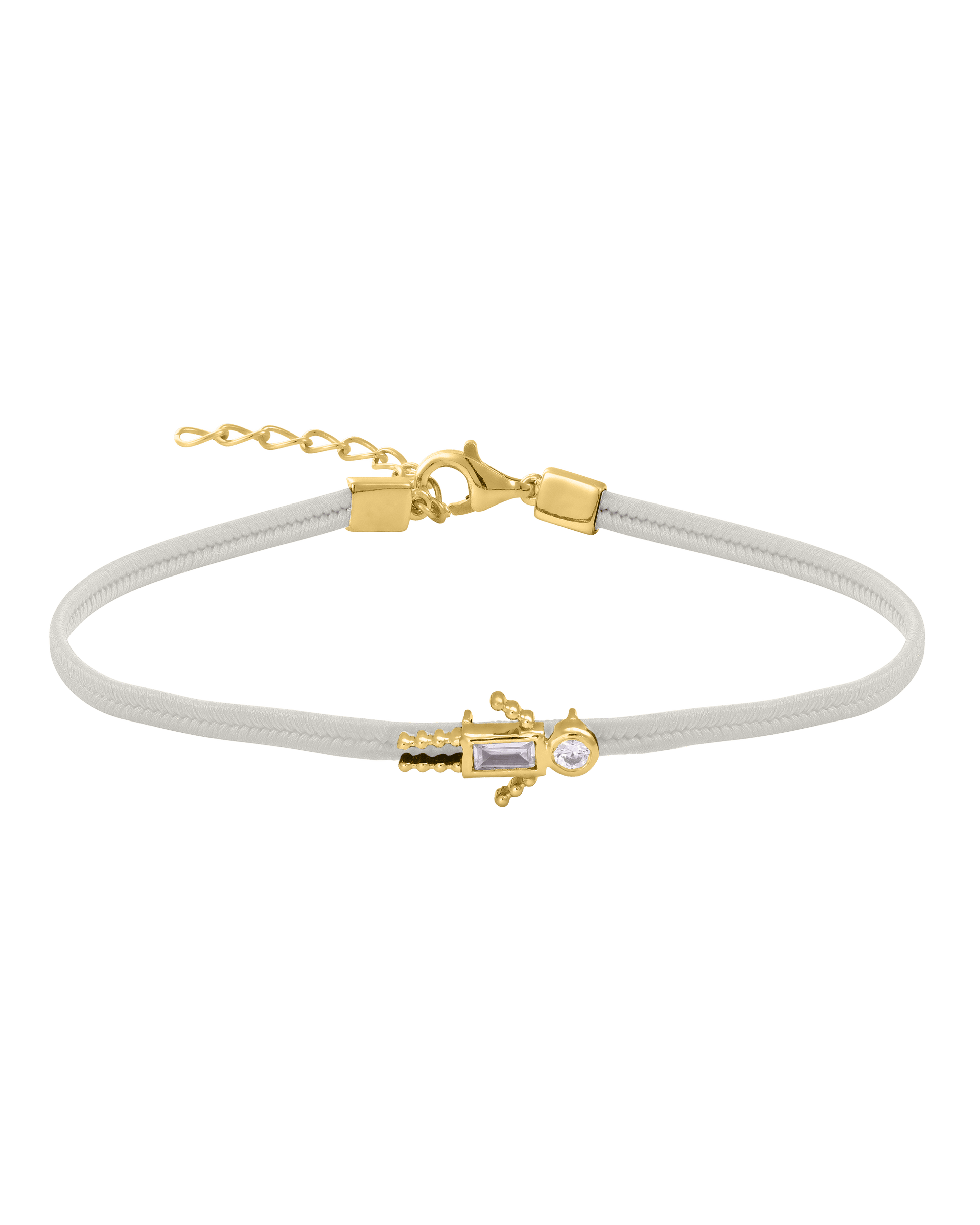 Mini Me Cord Bracelet - 18K Gold Vermeil Bracelets magal-dev Cream 1 6"+1.5" extender