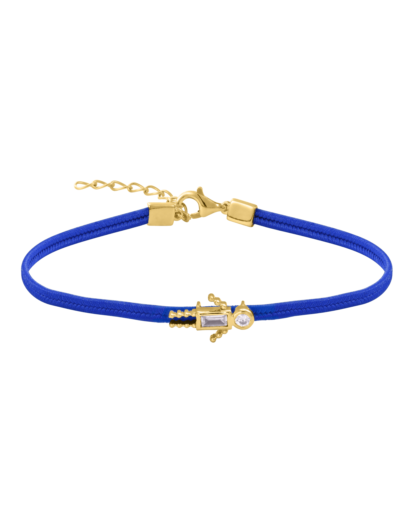 Mini Me Cord Bracelet - 18K Gold Vermeil Bracelets magal-dev Blue 1 6"+1.5" extender