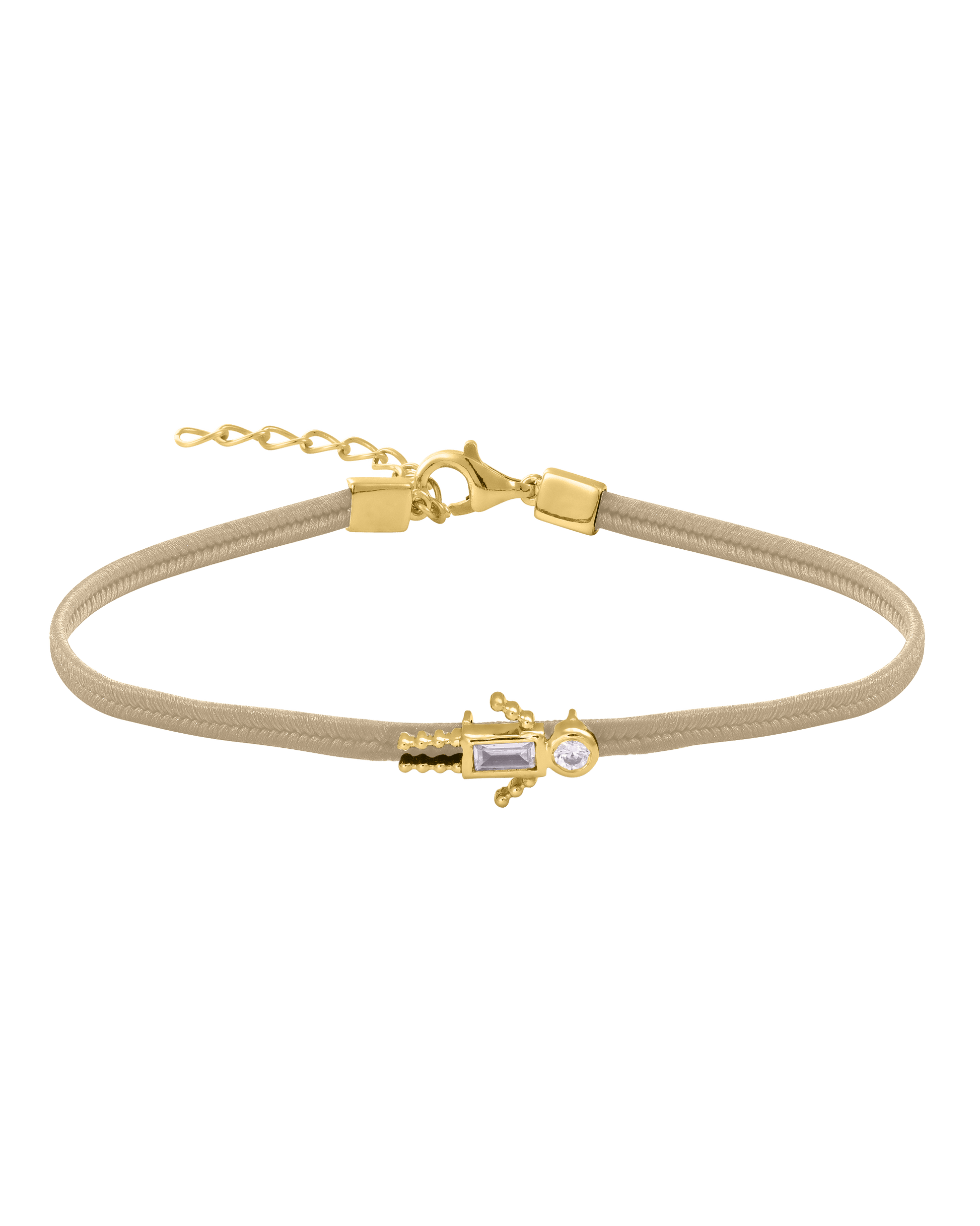 Mini Me Cord Bracelet - 18K Gold Vermeil Bracelets magal-dev Sand 1 6"+1.5" extender