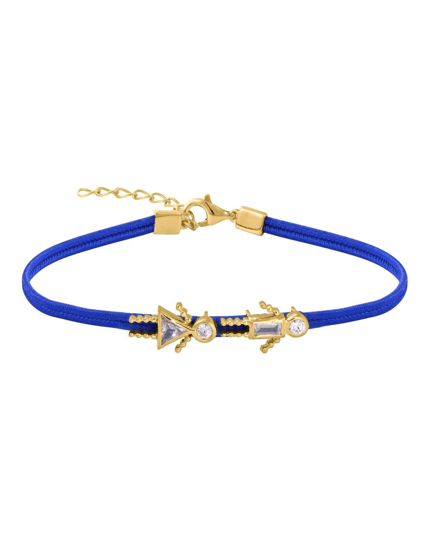 Mini Me Cord Bracelet - 18K Gold Vermeil Bracelets magal-dev Blue 2 6"+1.5" extender