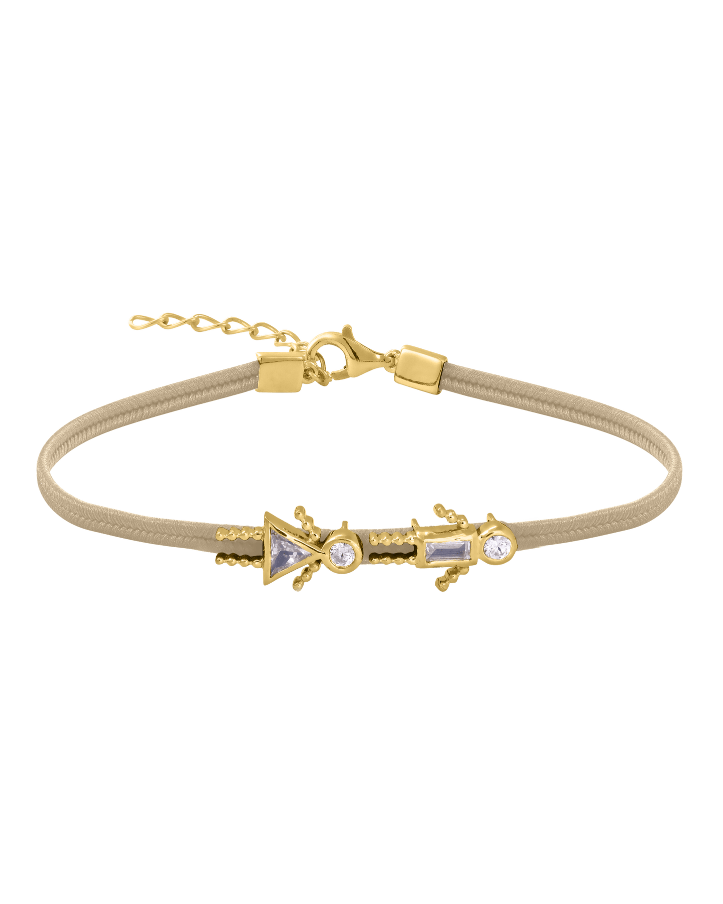 Mini Me Cord Bracelet - 18K Gold Vermeil Bracelets magal-dev Sand 2 6"+1.5" extender