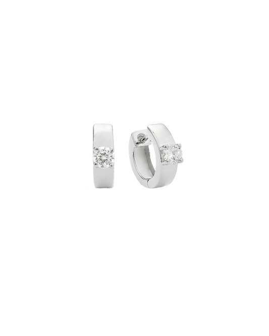 Marquise Hoops - 14K White Gold Earrings magal-dev 