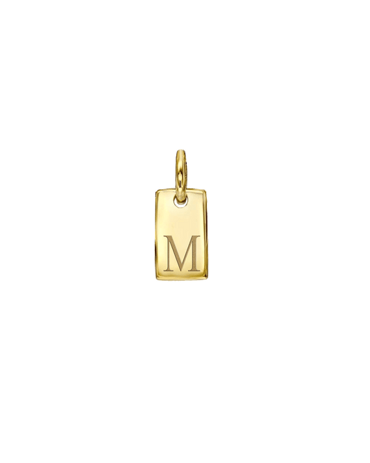 Mini Dog Tag Charm - 18K Gold Vermeil Charm magal-dev 