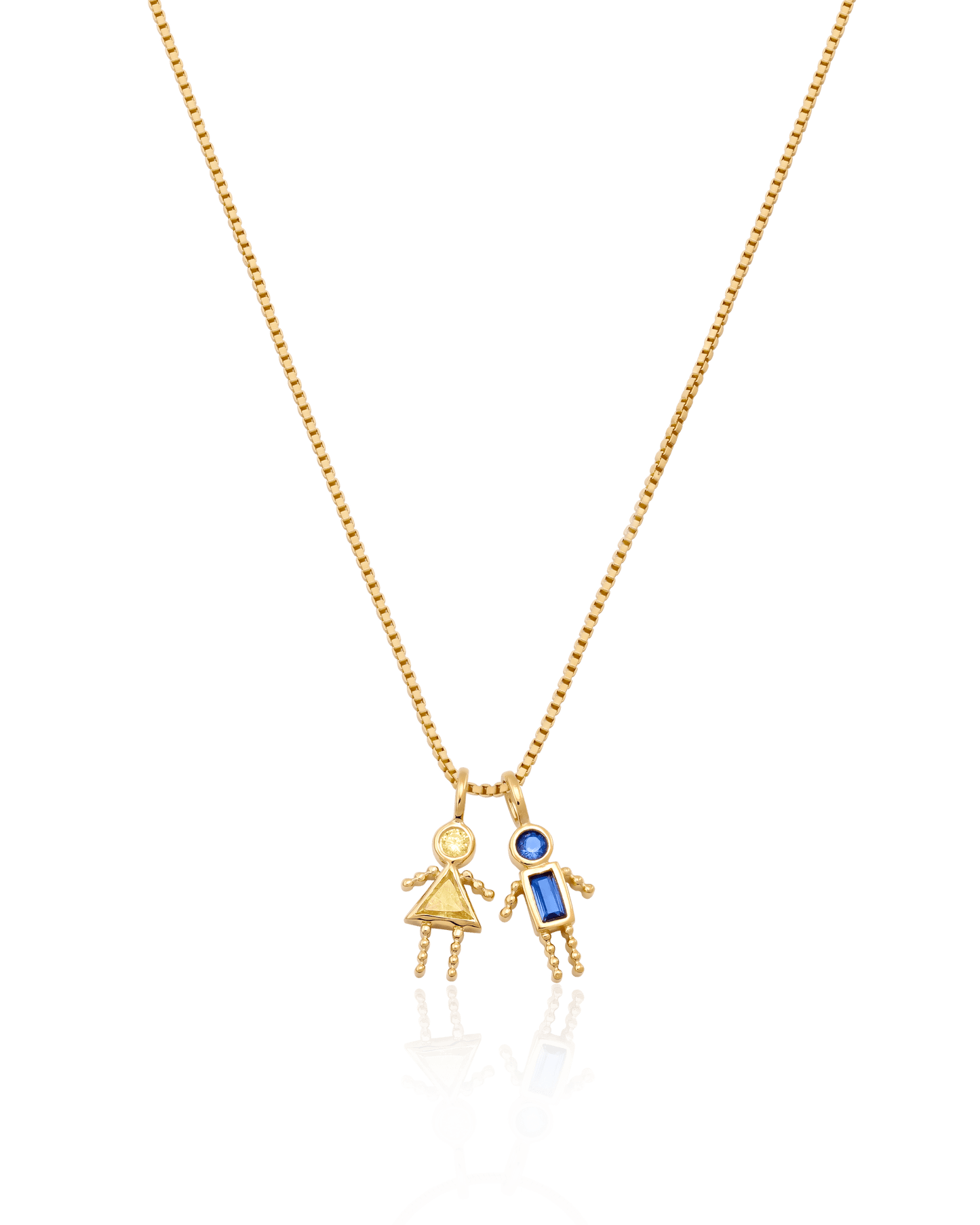 Mini Me Birthstone Necklace - 18K Gold Vermeil Necklaces magal-dev 1 Small - 16" 