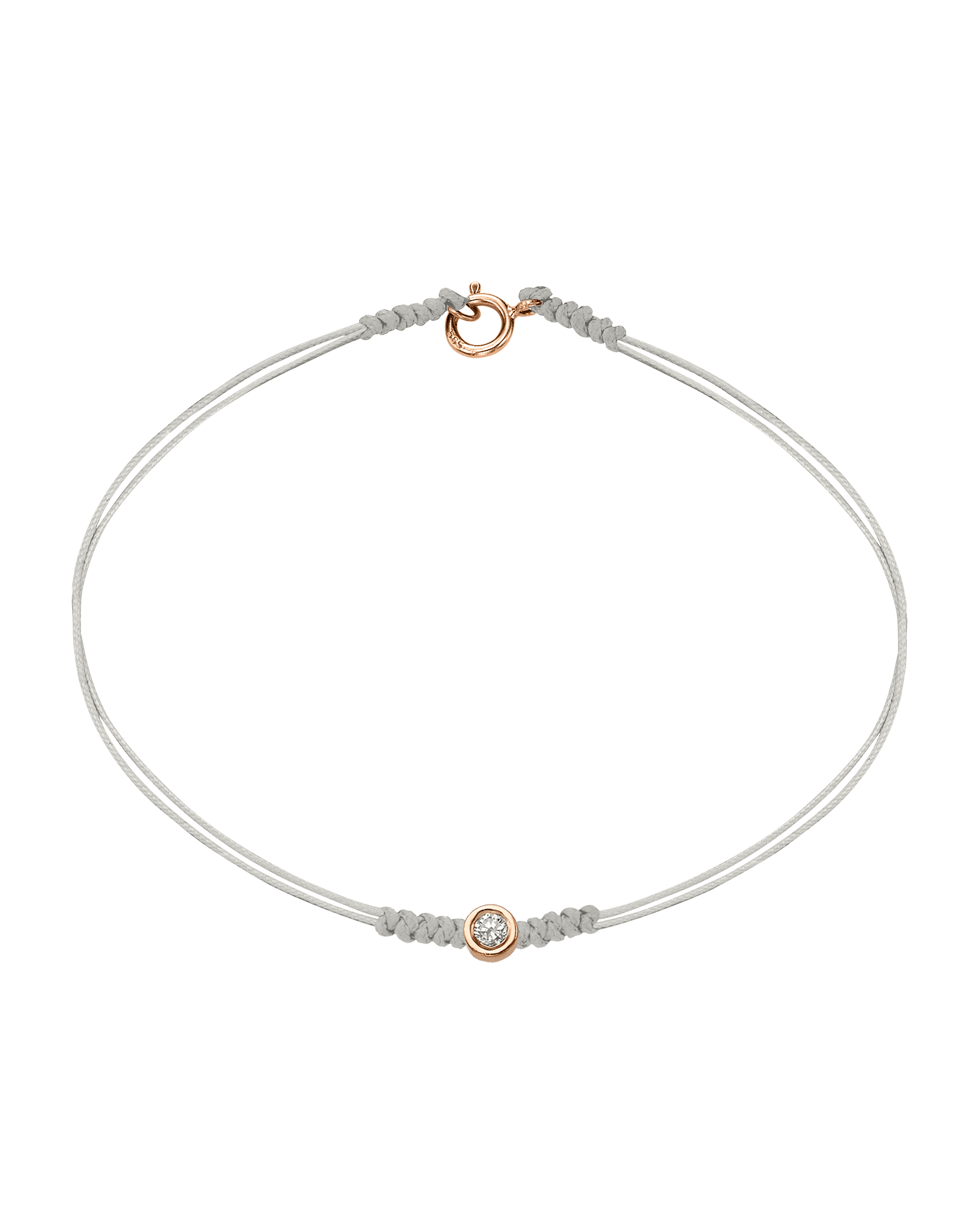 The Classic String of Love with clasp - 14K Rose Gold Bracelets 14K Solid Gold Pearl Medium: 0.04ct Small - 6 Inches (15.5cm)