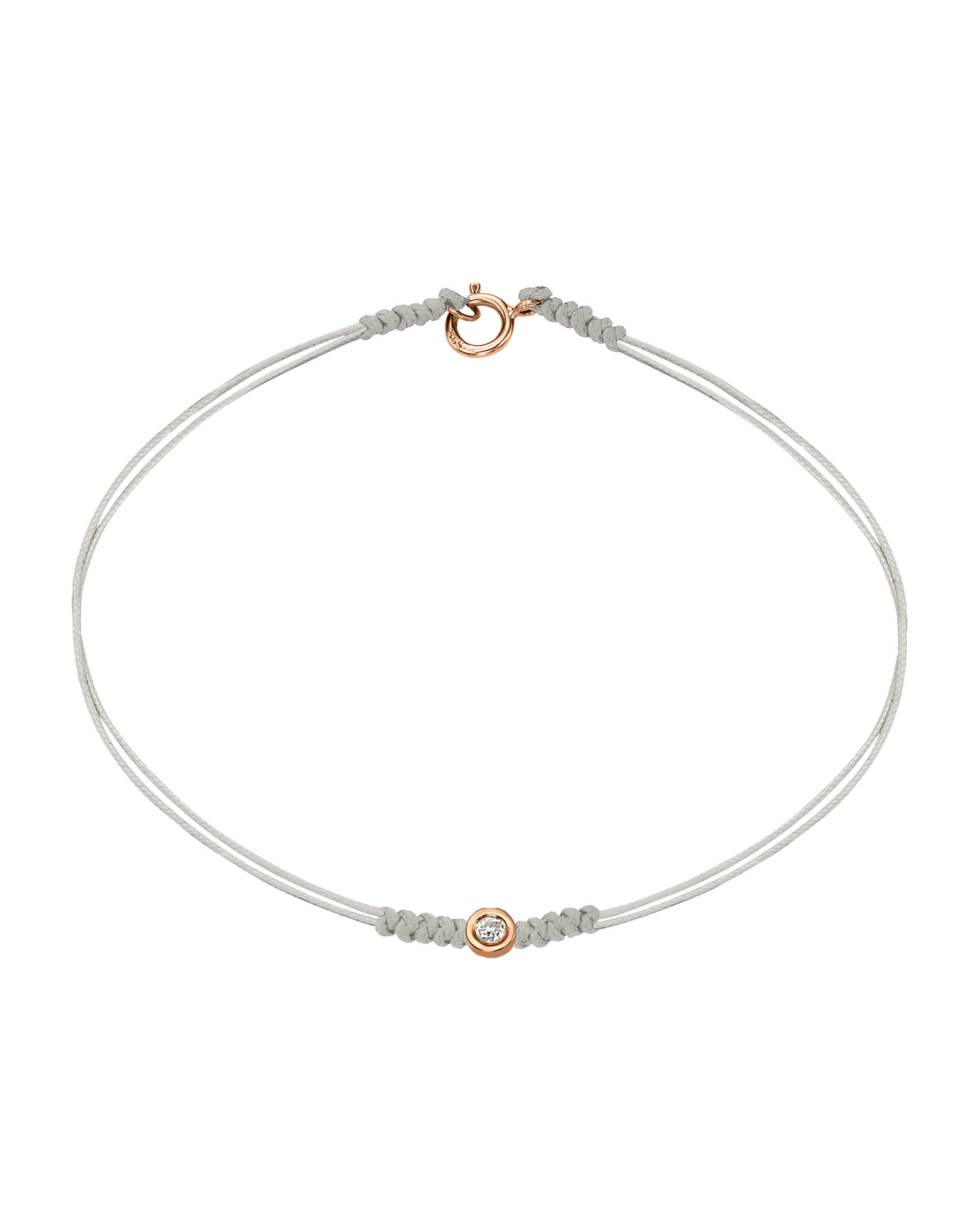 The Classic String of Love with clasp - 14K Rose Gold Bracelets 14K Solid Gold Pearl Small: 0.03ct Small - 6 Inches (15.5cm)