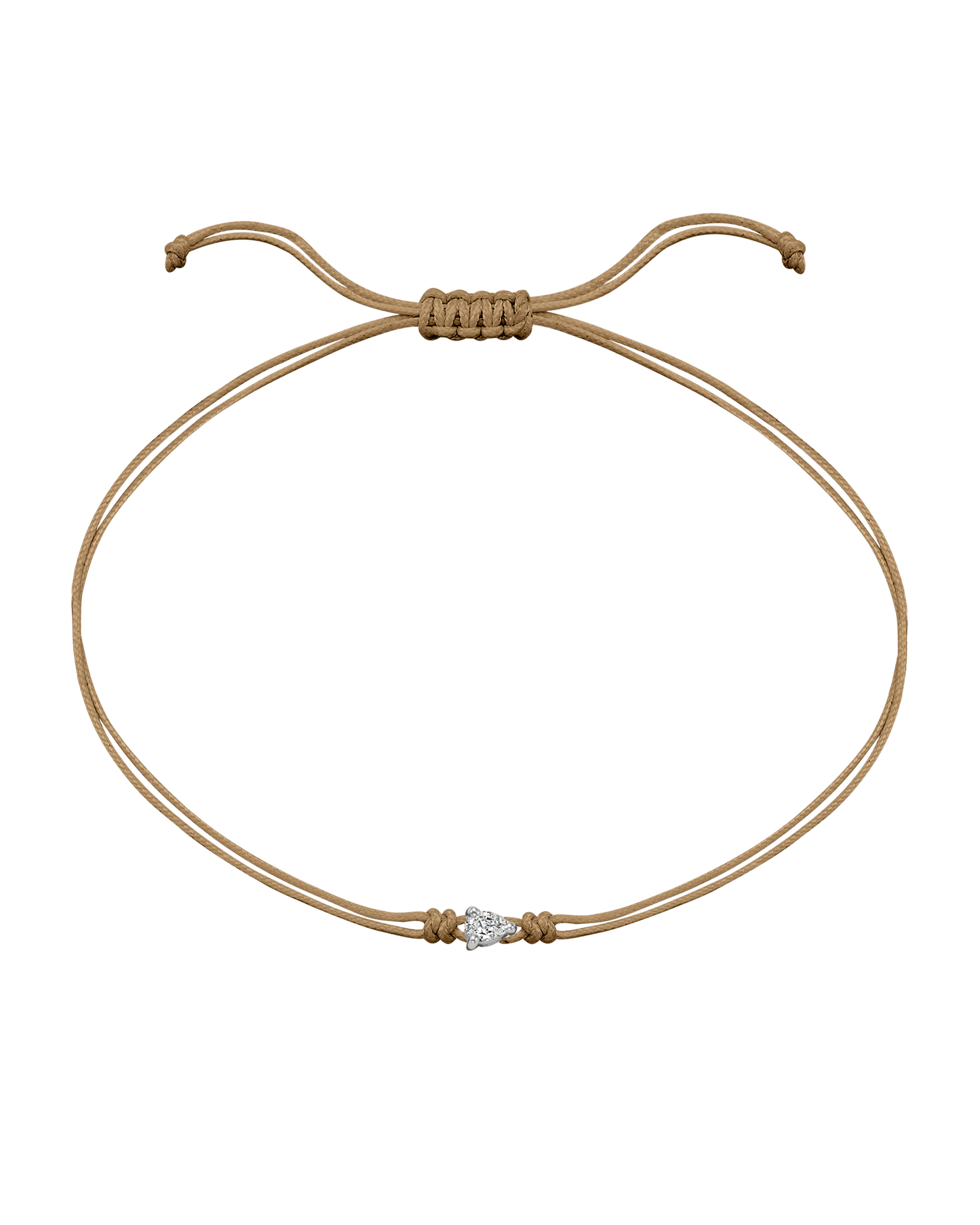 Pear Diamond String Of Love - 14K White Gold Bracelet 14K Solid Gold Camel 