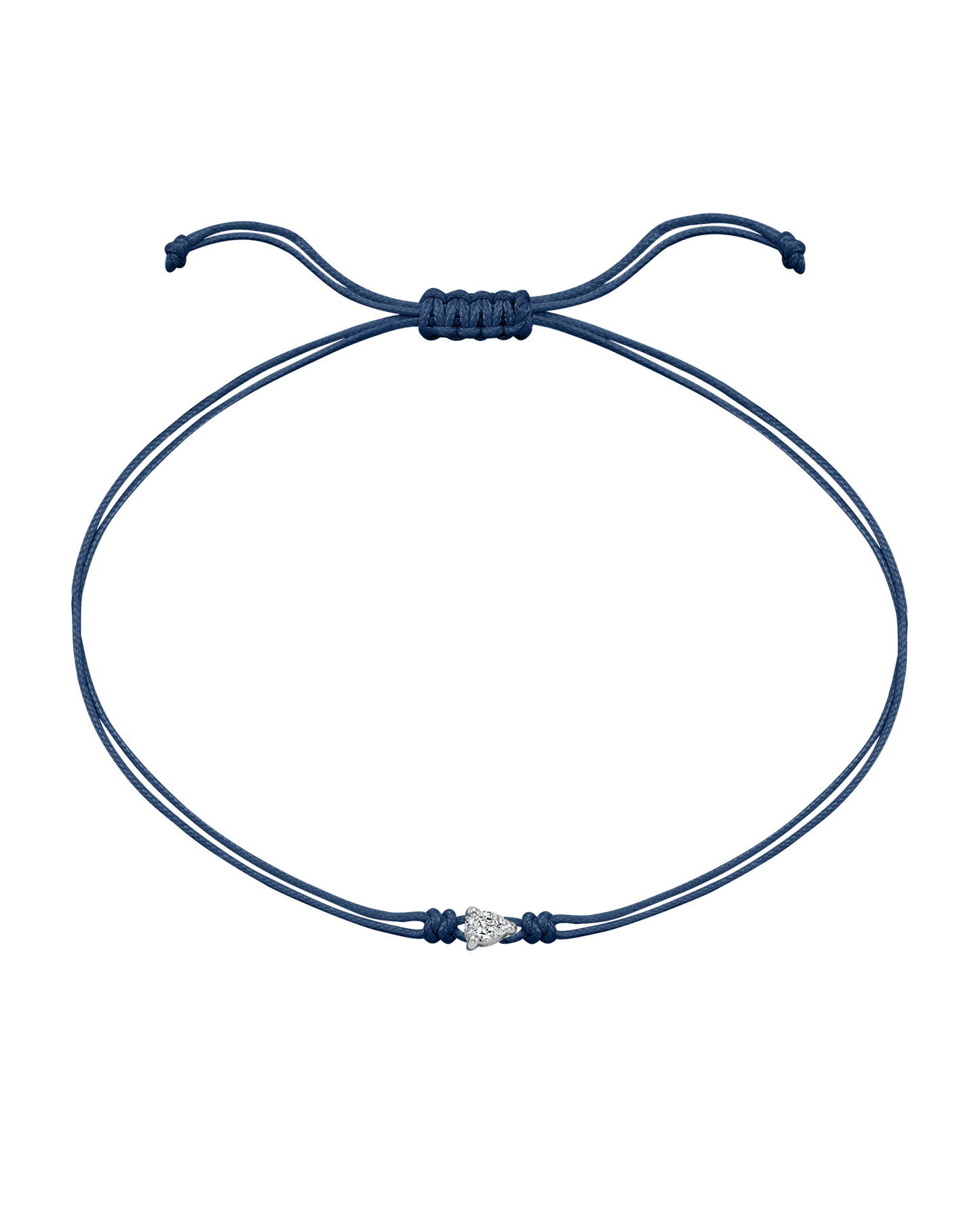 Pear Diamond String Of Love - 14K White Gold Bracelet 14K Solid Gold Indigo 