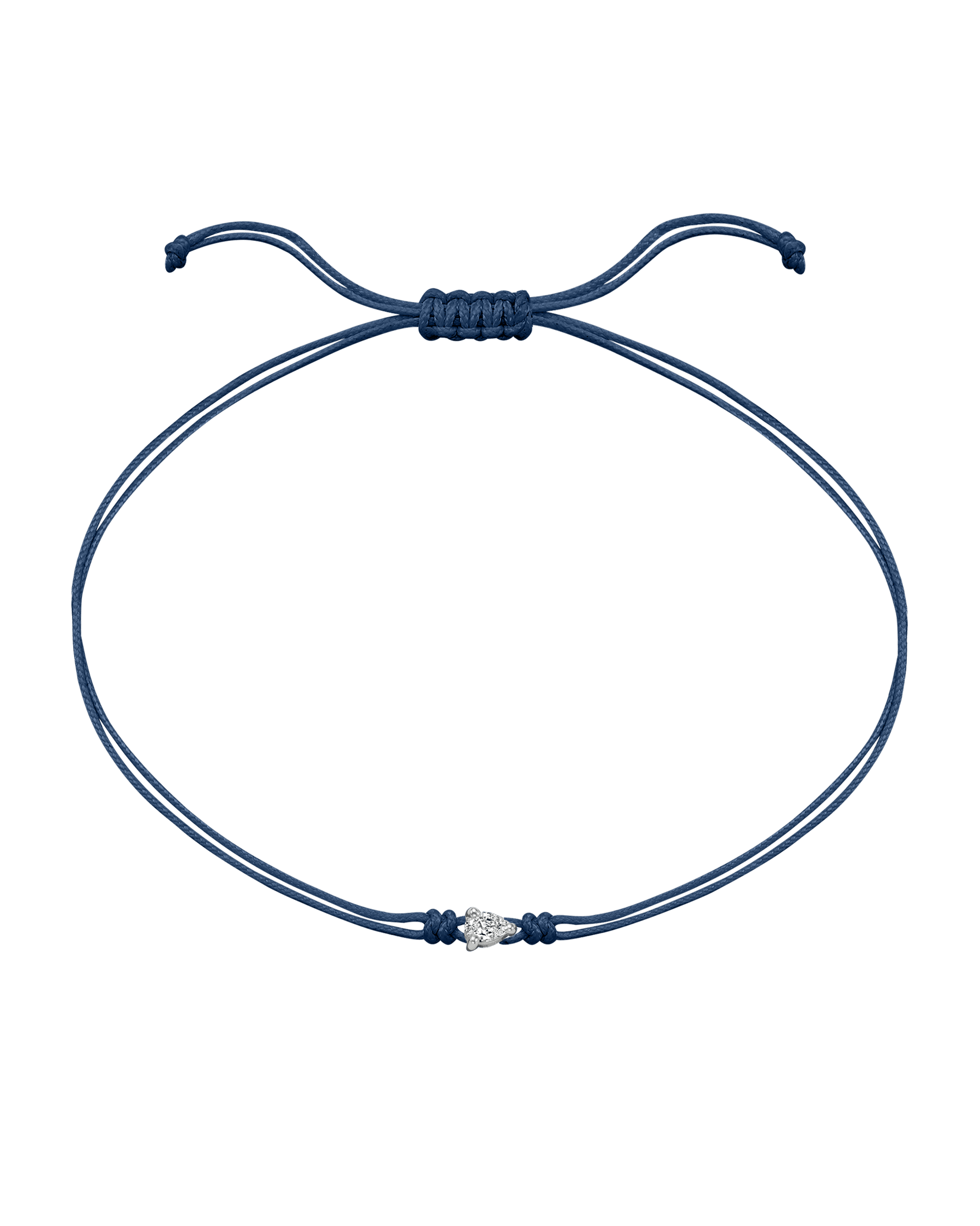 Pear Diamond String Of Love - 14K White Gold Bracelet 14K Solid Gold Indigo 