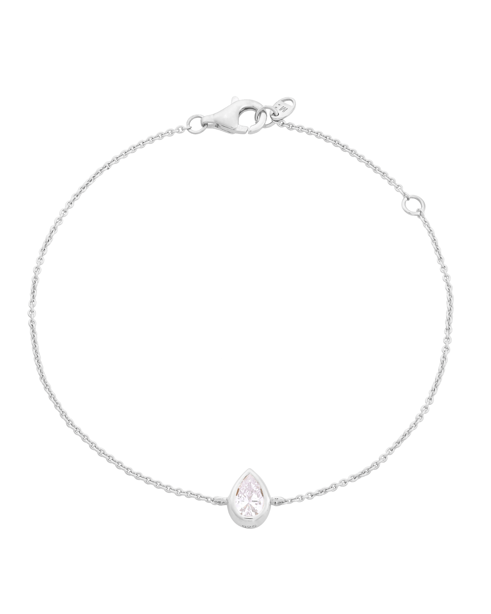 Pear Solitaire Diamond Bracelet - 18K Gold Vermeil Bracelets magal-dev 