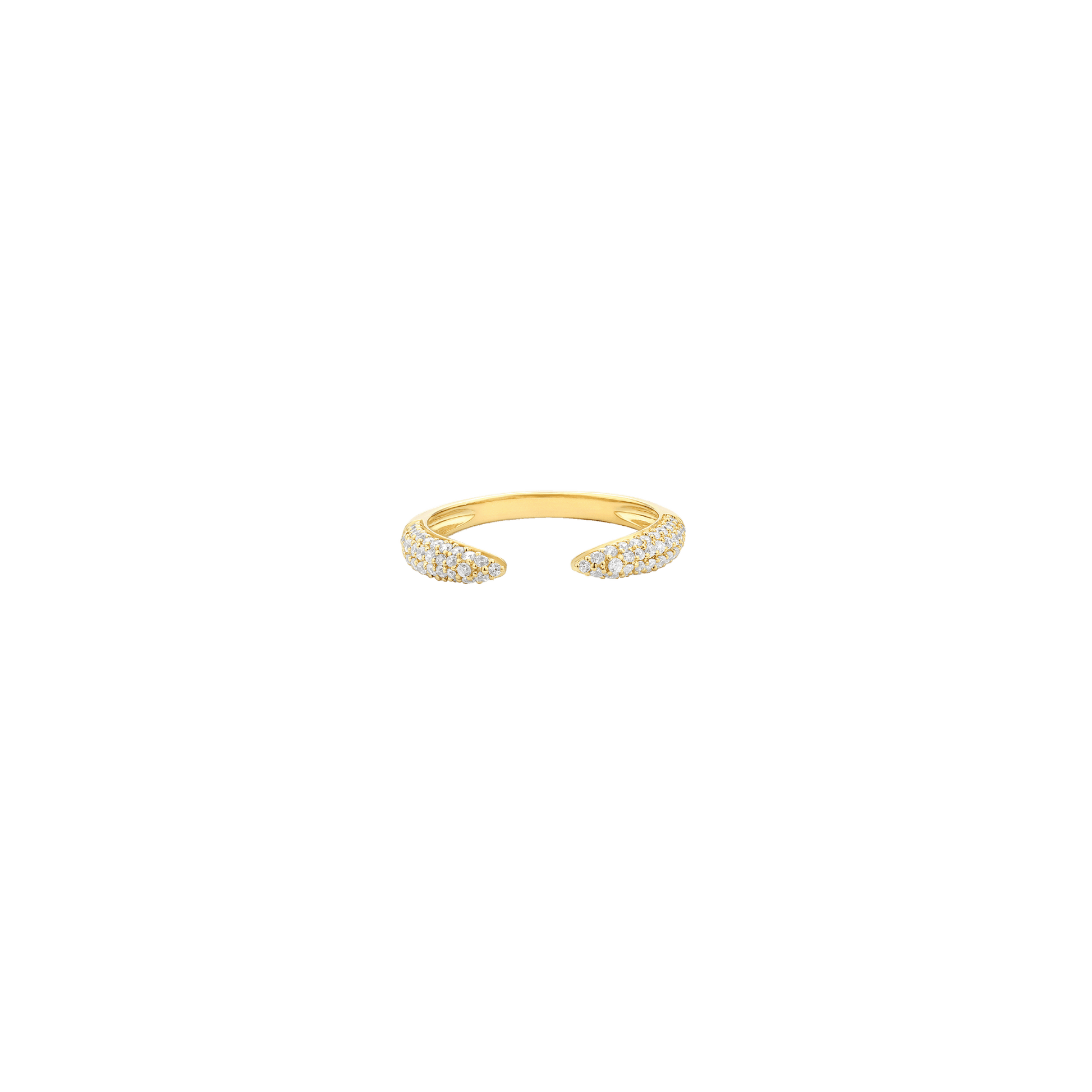Diamond Claw Ring - 14K Rose Gold Rings 14K Solid Gold 