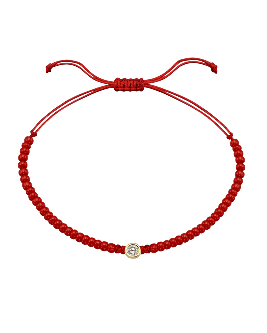 Red Magnesite String Of Love - 14K Yellow Gold Bracelet magal-dev Large: 0.1ct 