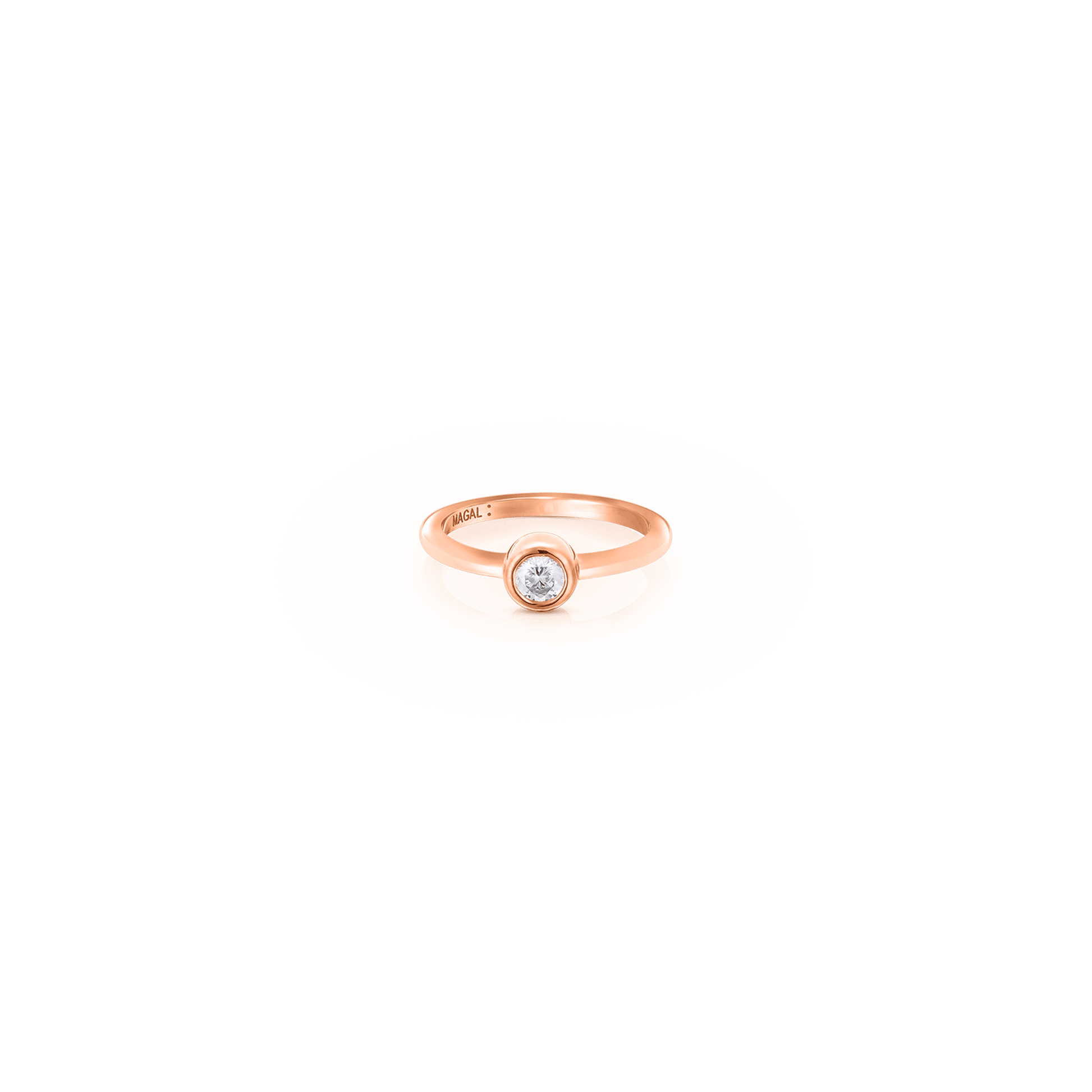 Ship Diamond Ring - 14K Rose Gold Rings magal-dev 0.10ct US 4 