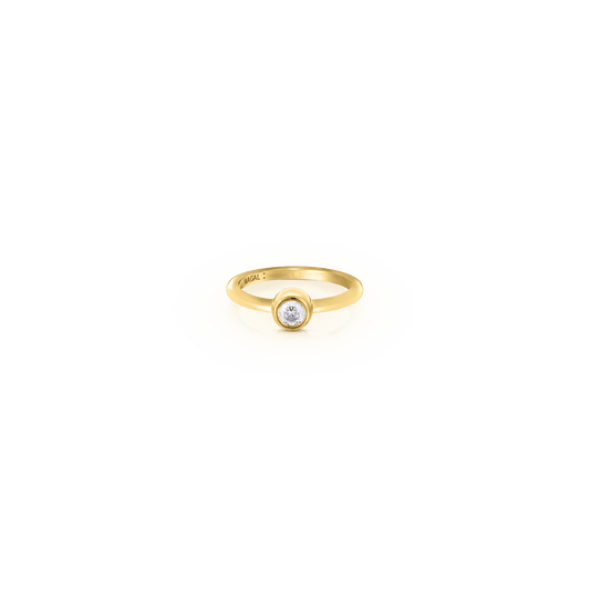 Ship Diamond Ring - 18K Gold Vermeil Rings magal-dev 0.10ct US 4 