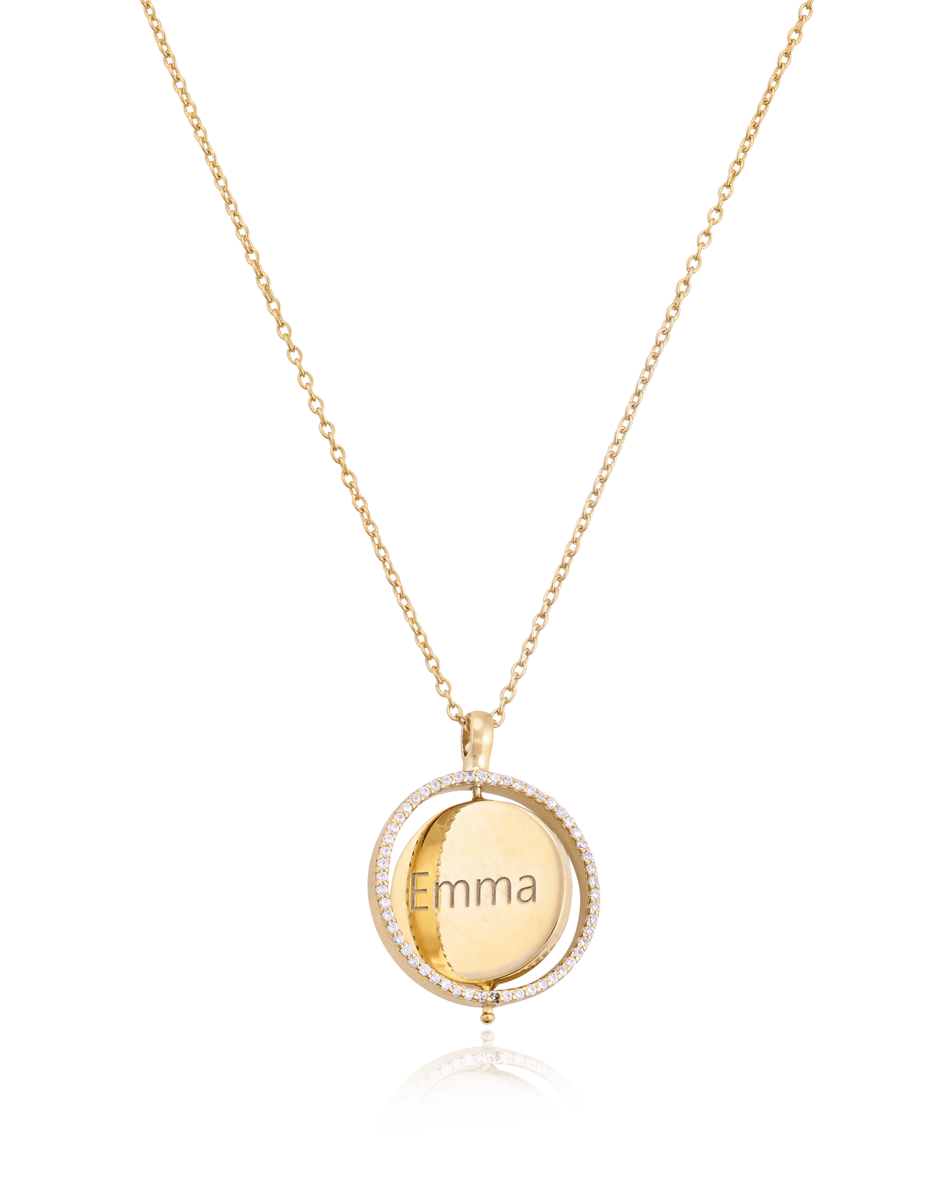 Saturn Ring Necklace - 18K Gold Vermeil Necklaces magal-dev 