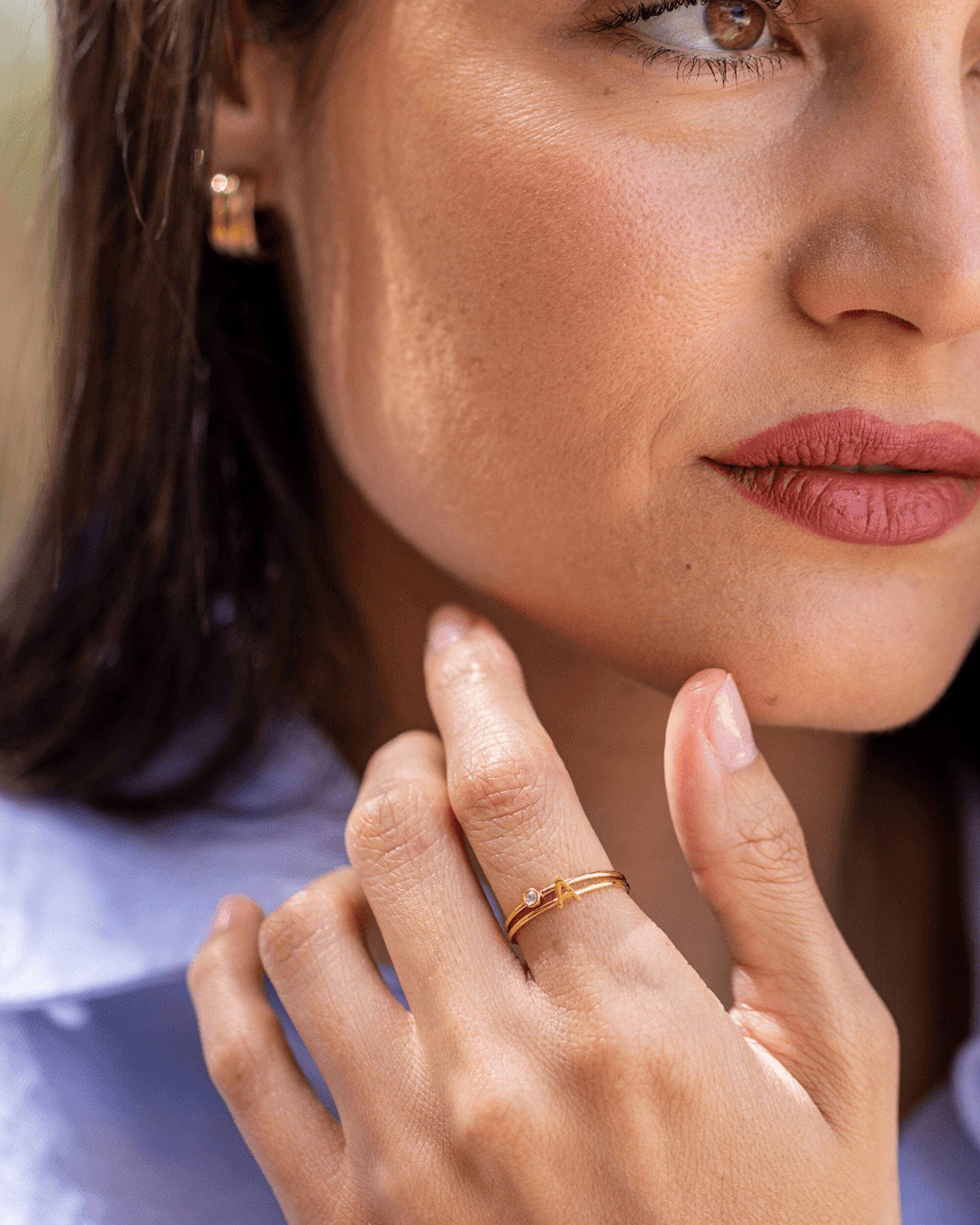 Stackable Initial Ring(s) - 18K Gold Vermeil Rings magal-dev 