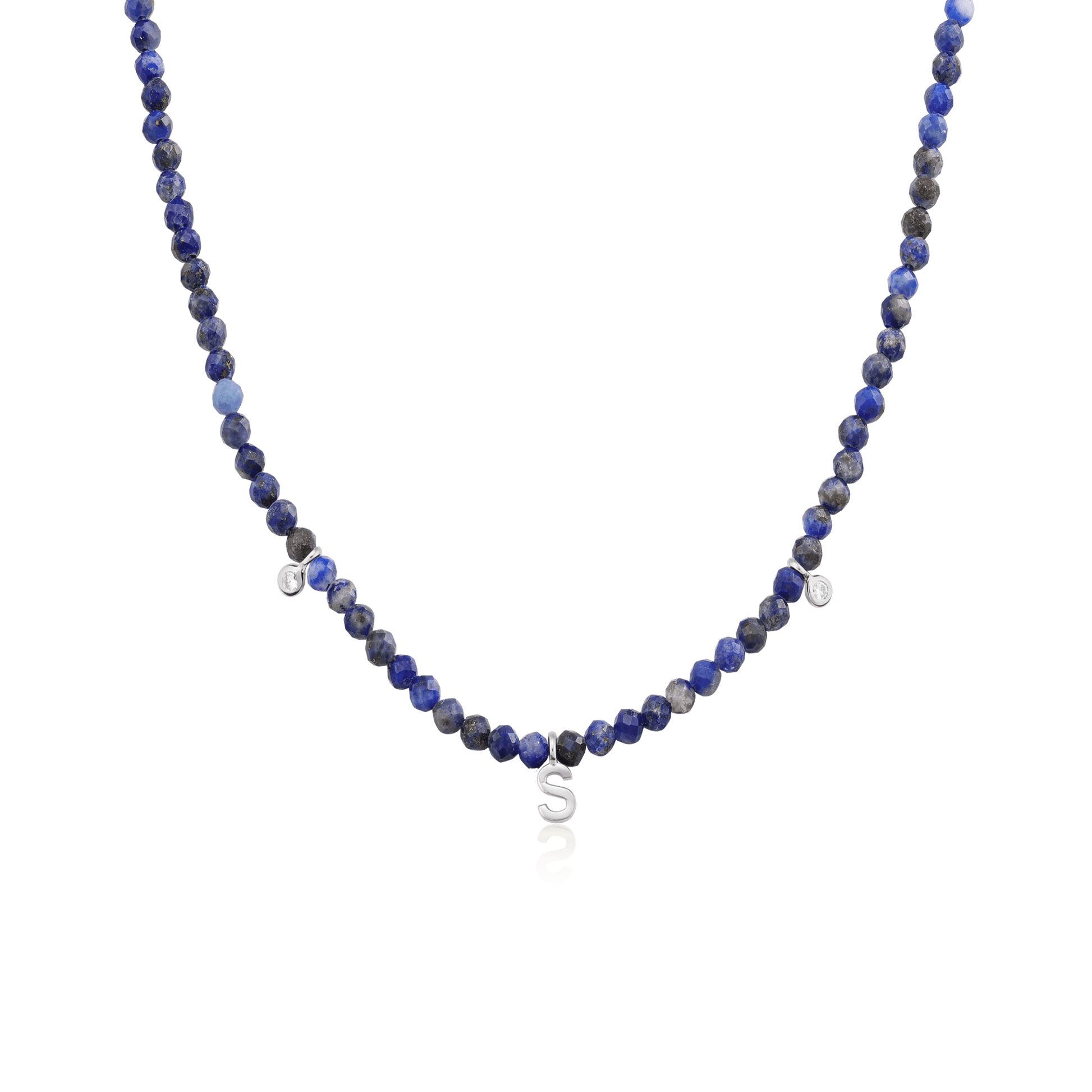 Alexis Necklace - 925 Sterling Silver Necklaces 925 Silver Natural Blue Lapis 