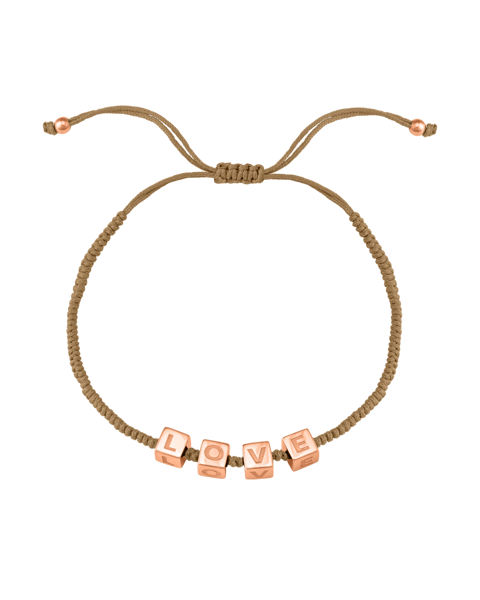Alpha Block Bracelet - 18K Rose Vermeil Bracelets magal-dev Camel 1 