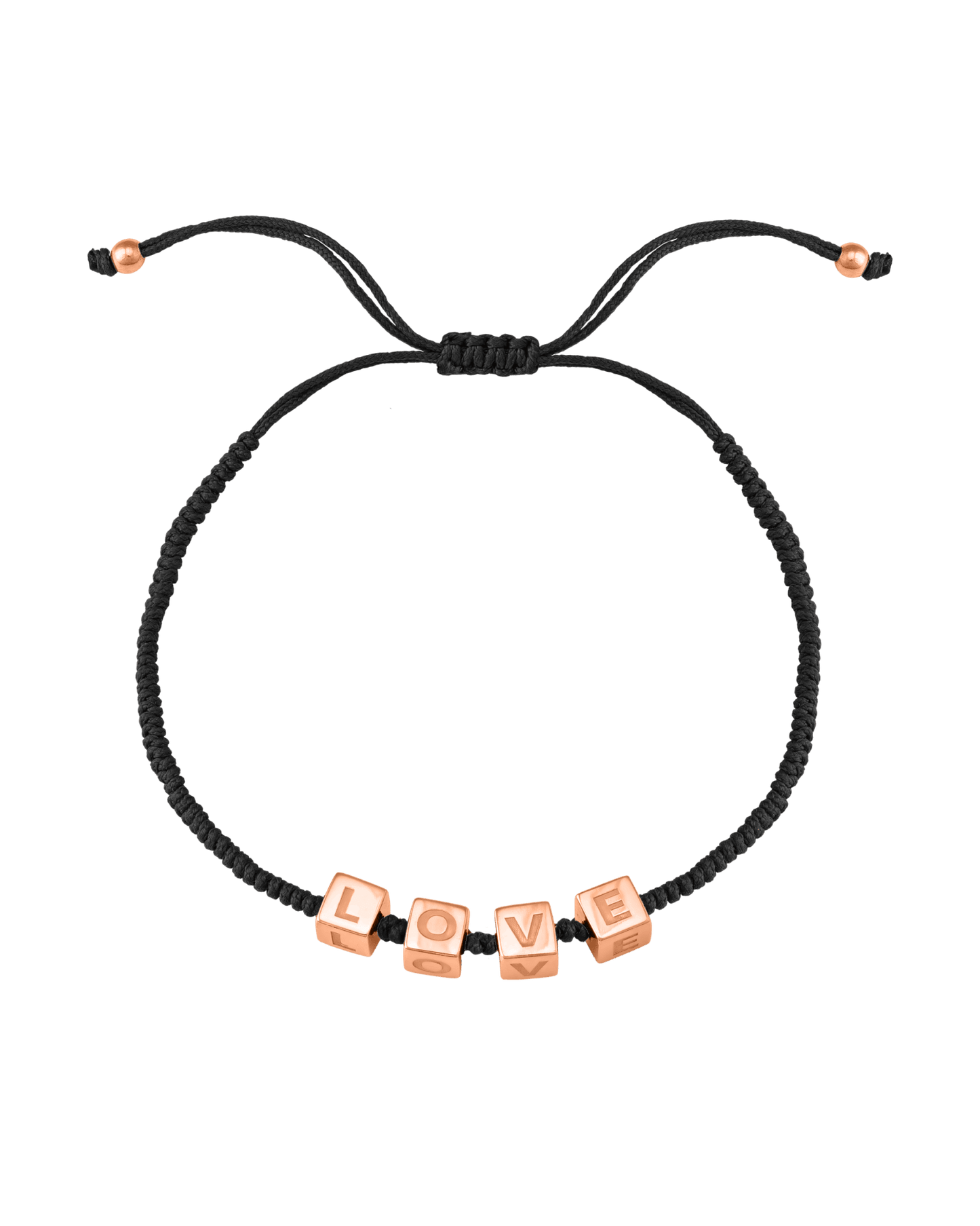 Alpha Block Bracelet - 18K Rose Vermeil Bracelets magal-dev Black 1 