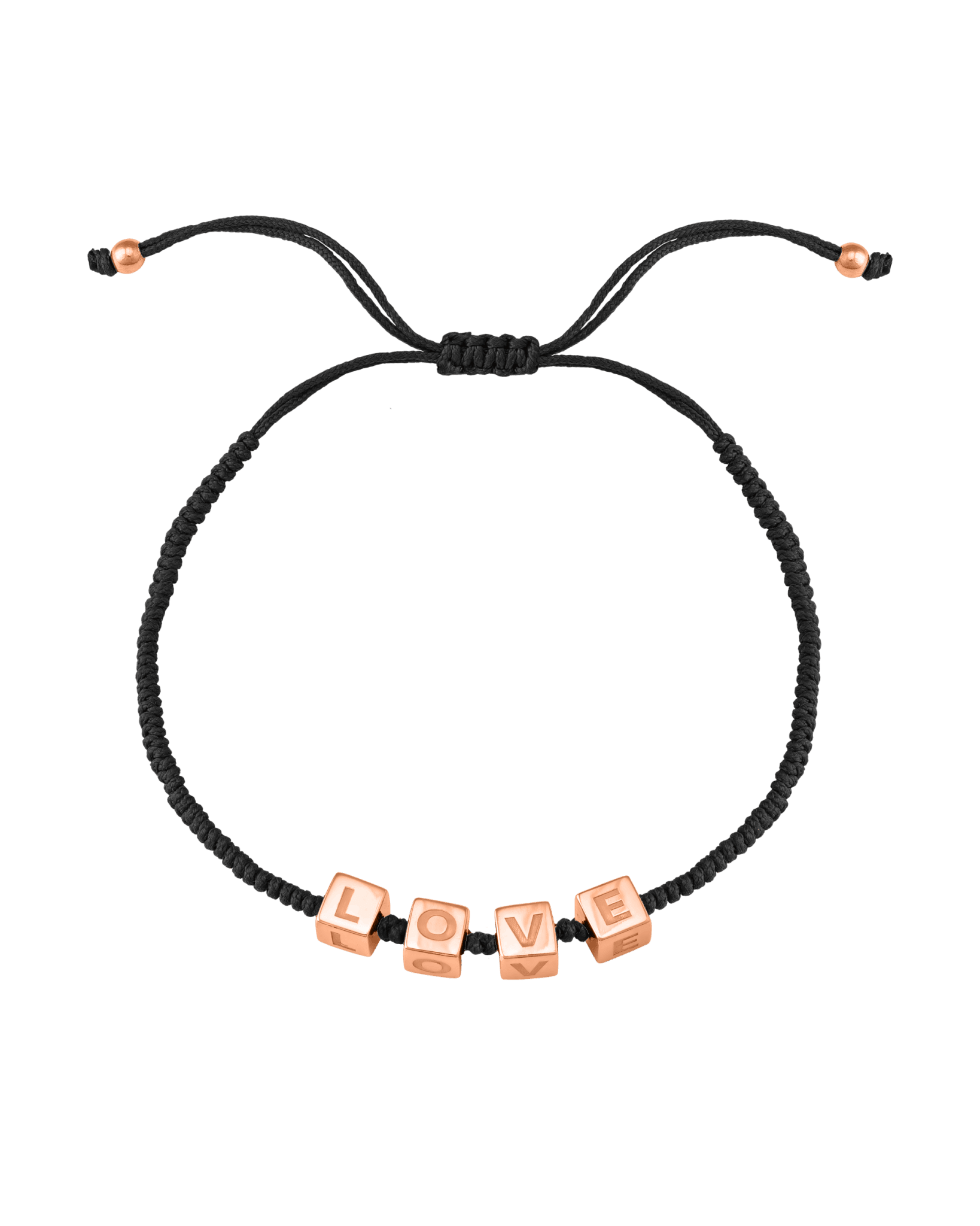Alpha Block Bracelet - 18K Rose Vermeil Bracelets magal-dev Black 1 