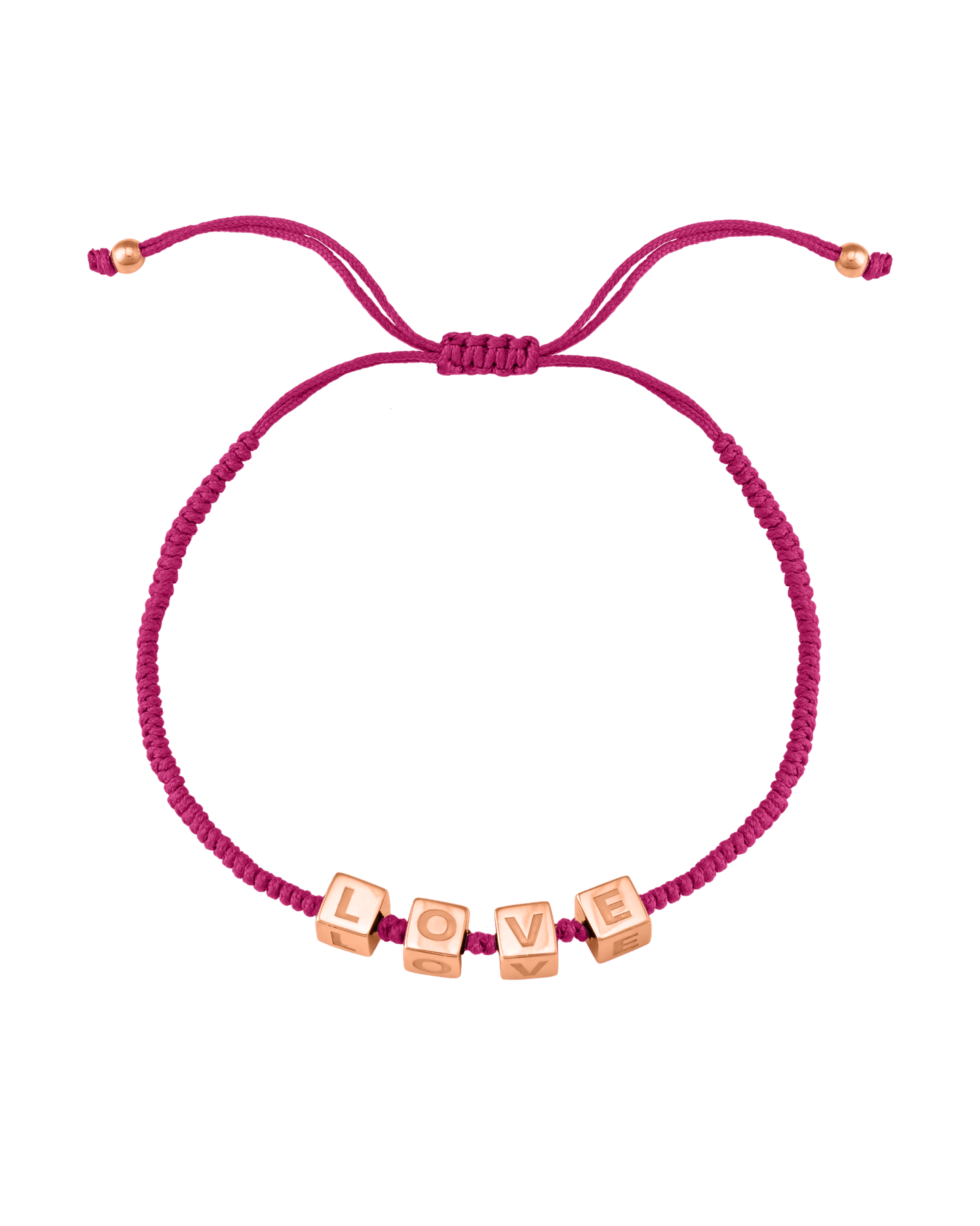Alpha Block Bracelet - 18K Rose Vermeil Bracelets magal-dev Flamingo 1 