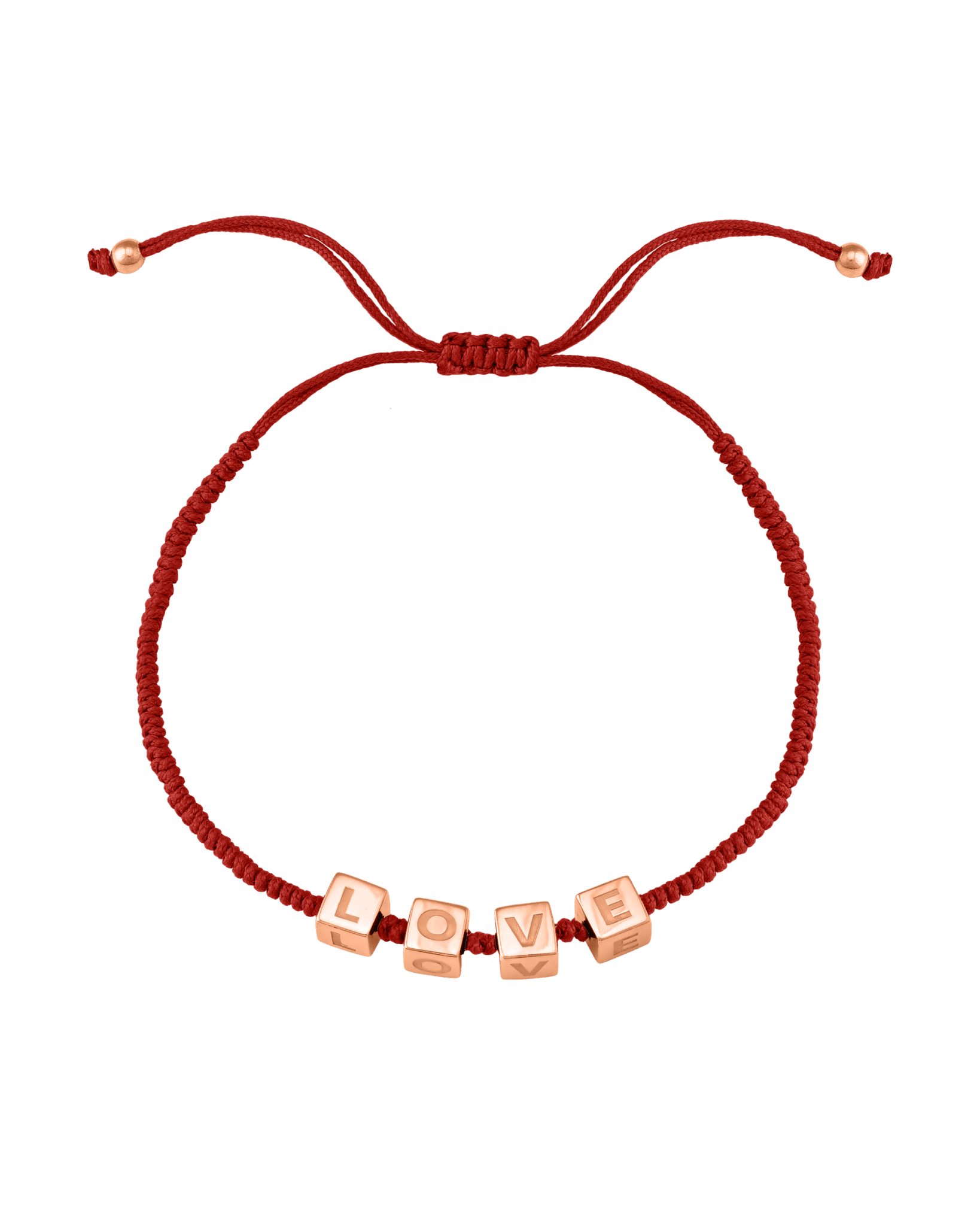 Alpha Block Bracelet - 18K Rose Vermeil Bracelets magal-dev Red 1 