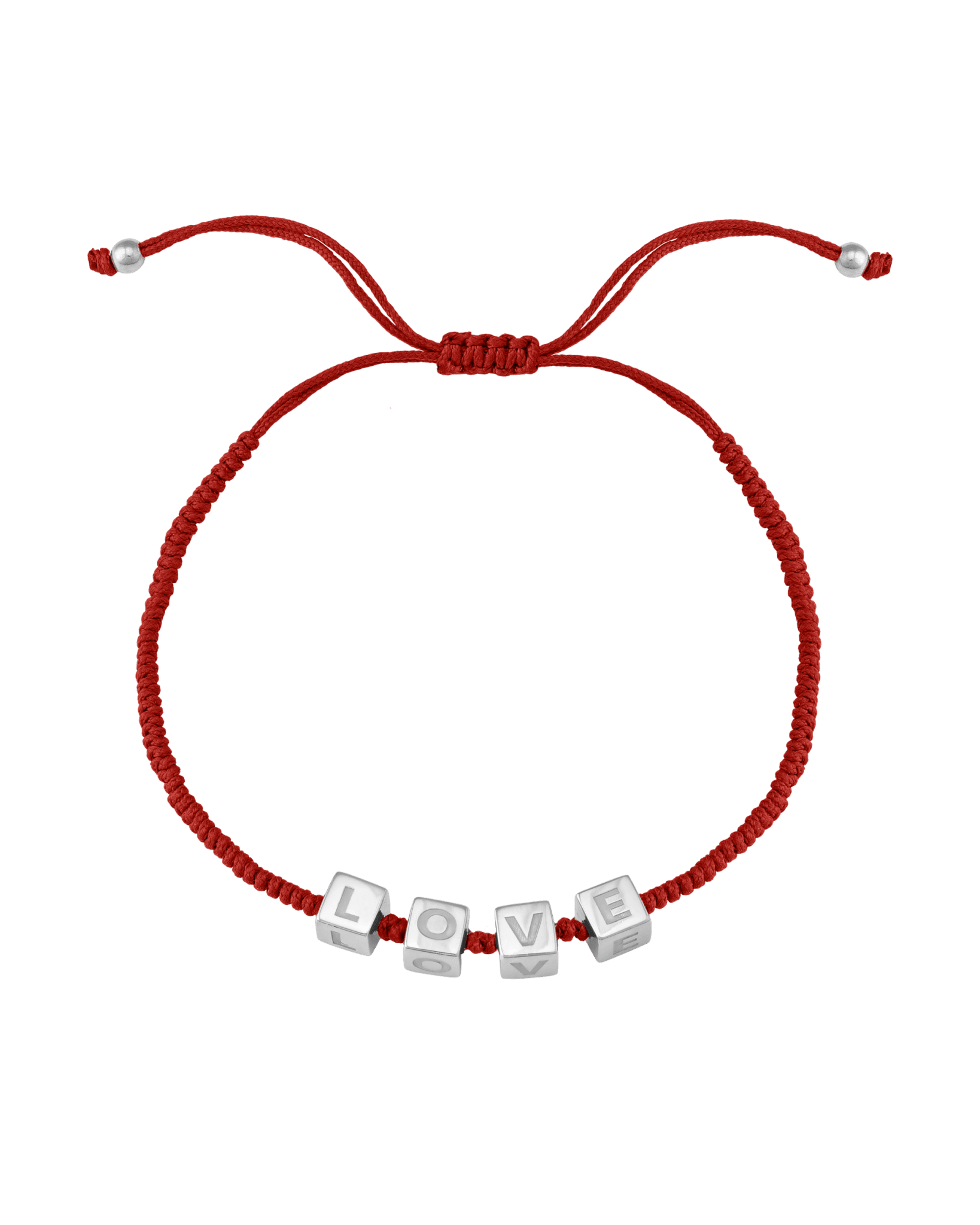 Alpha Block Bracelet - 925 Sterling Silver Bracelets magal-dev Red 1 